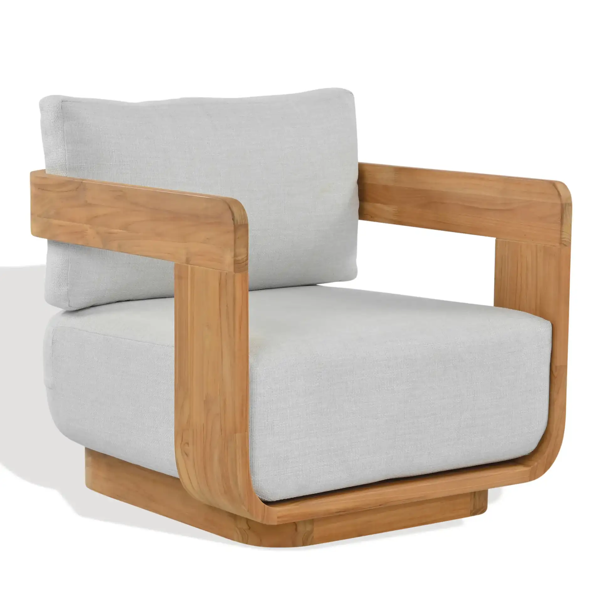 Leilani Teak Patio Chair in White / Natural Teak