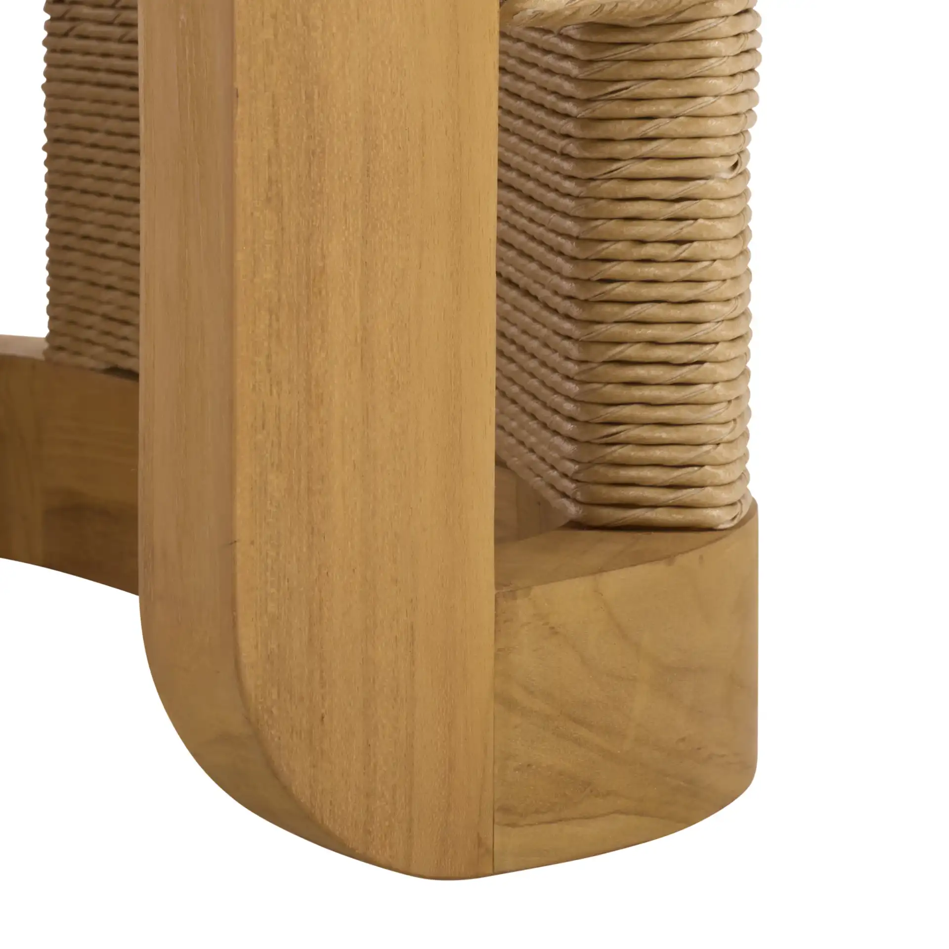 Skipper Teak Coffee Table in Natural in a styled room
