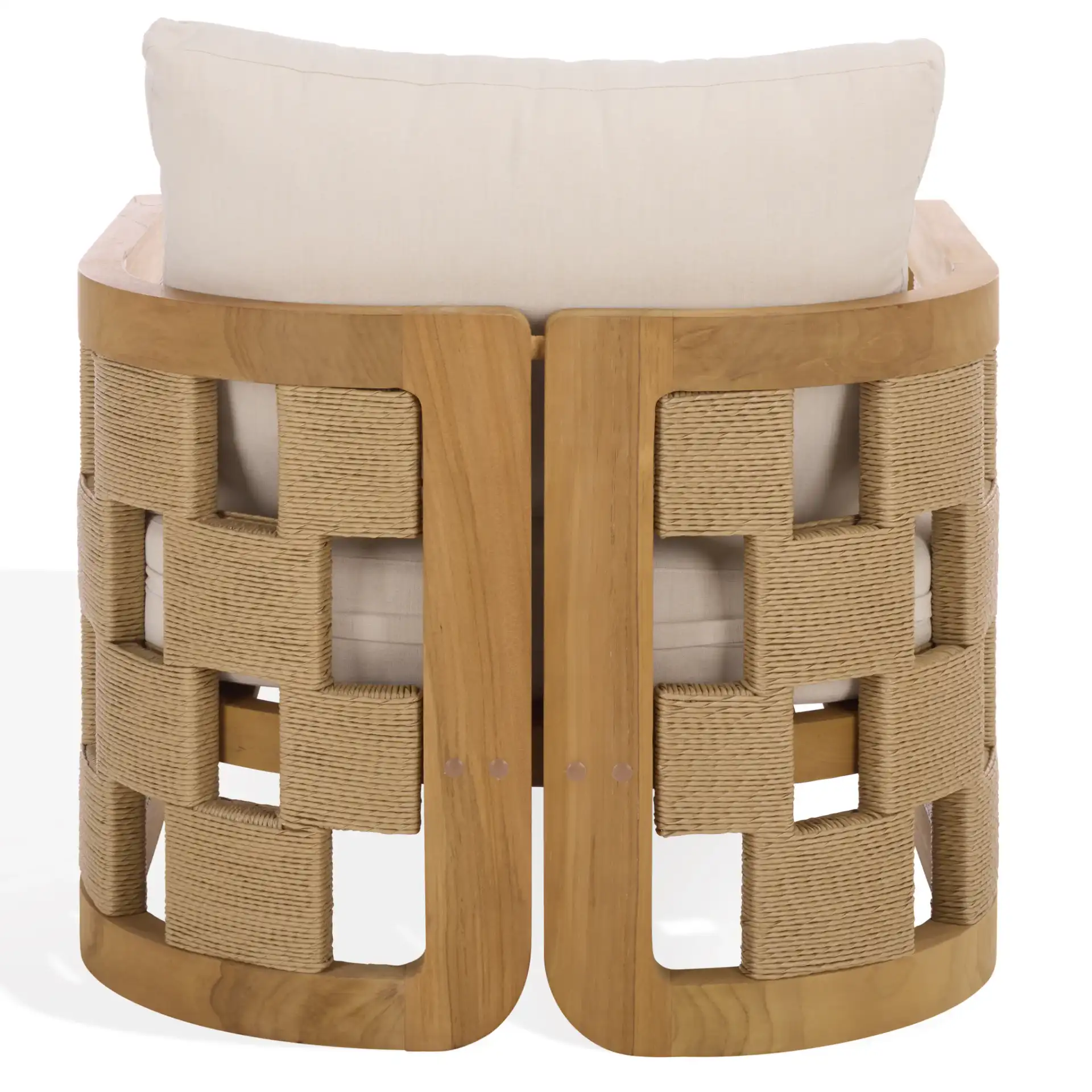 Skipper Teak Patio Chair in Natural / Beige, detail view