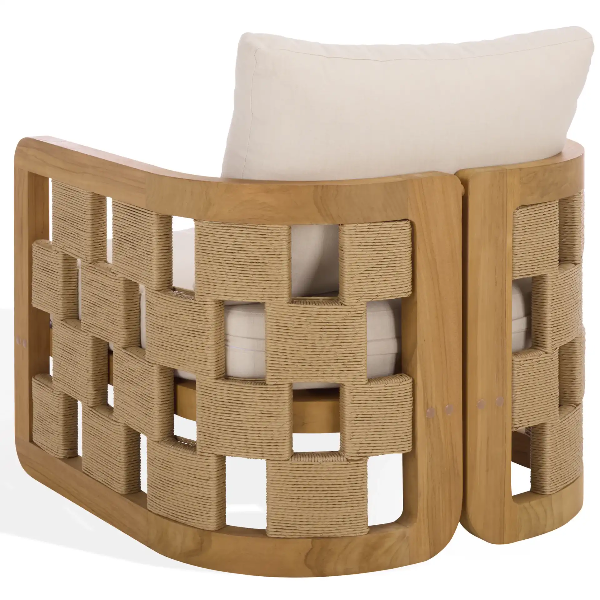 Skipper Teak Patio Chair in Natural / Beige, detail view