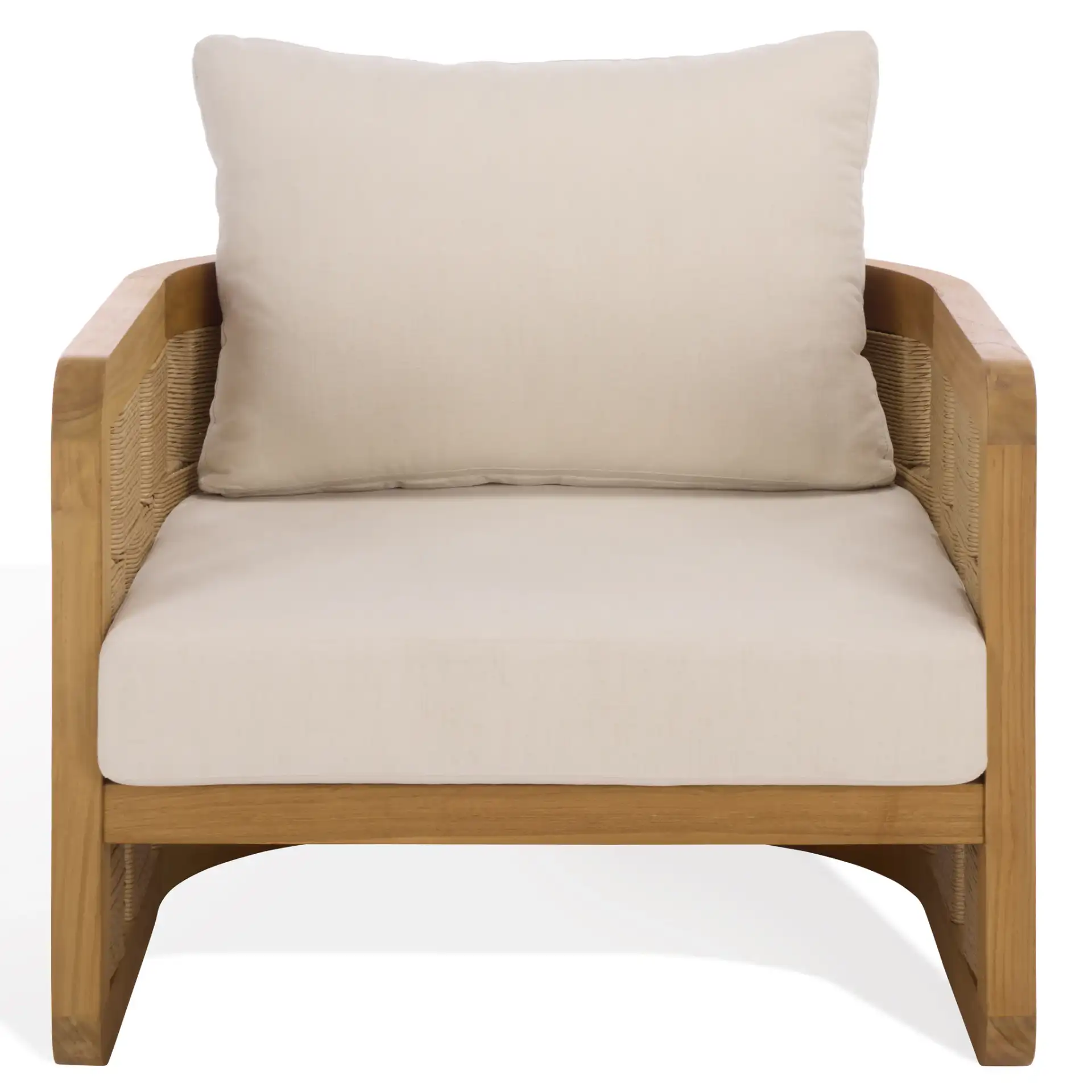 Skipper Teak Patio Chair in Natural / Beige, detail view