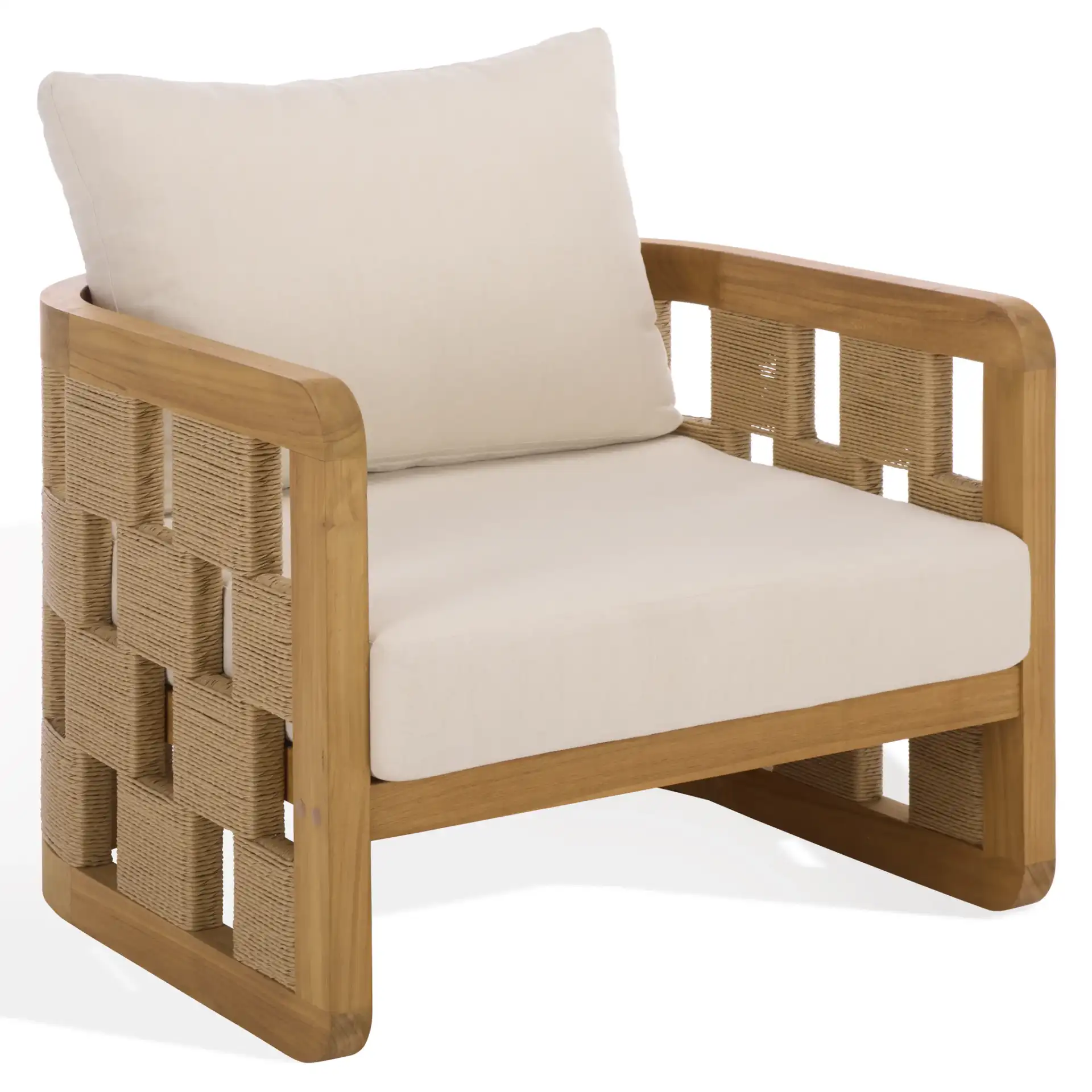 Skipper Teak Patio Chair in Natural / Beige