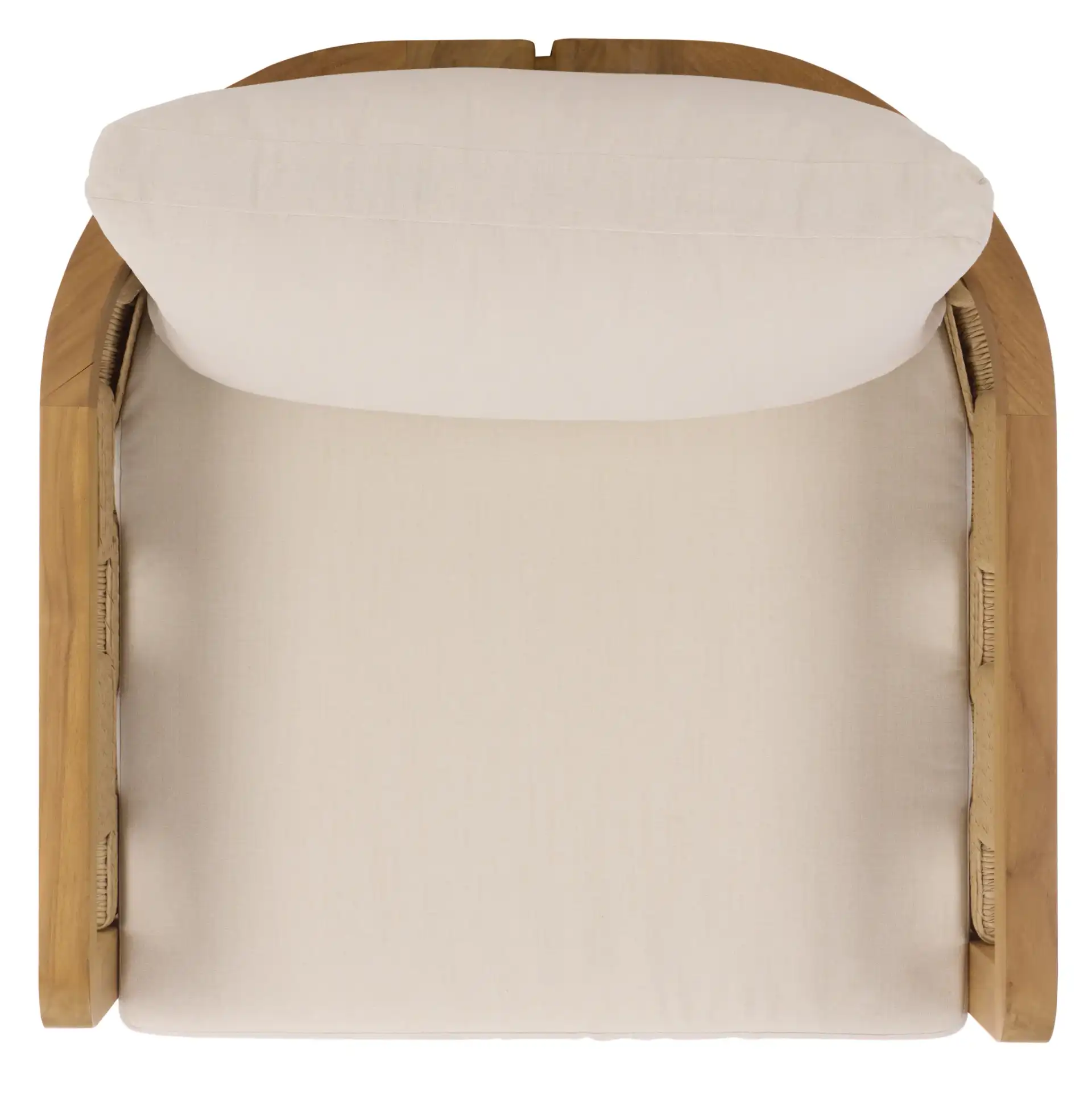 Skipper Teak Patio Chair in Natural / Beige, detail view