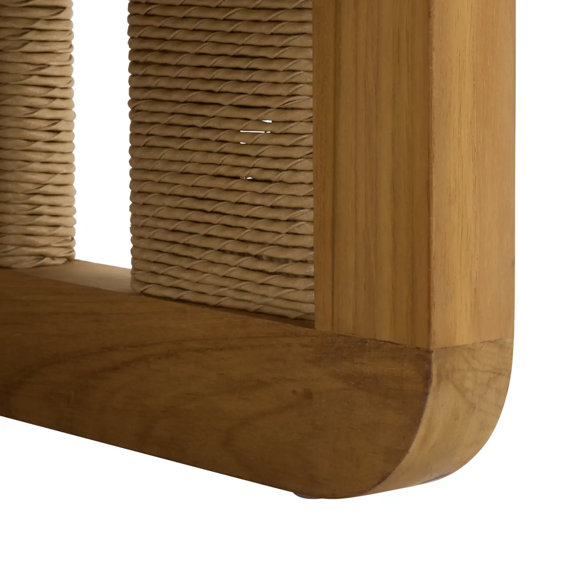 Skipper Teak Patio Sofa in Natural / Beige, detail view