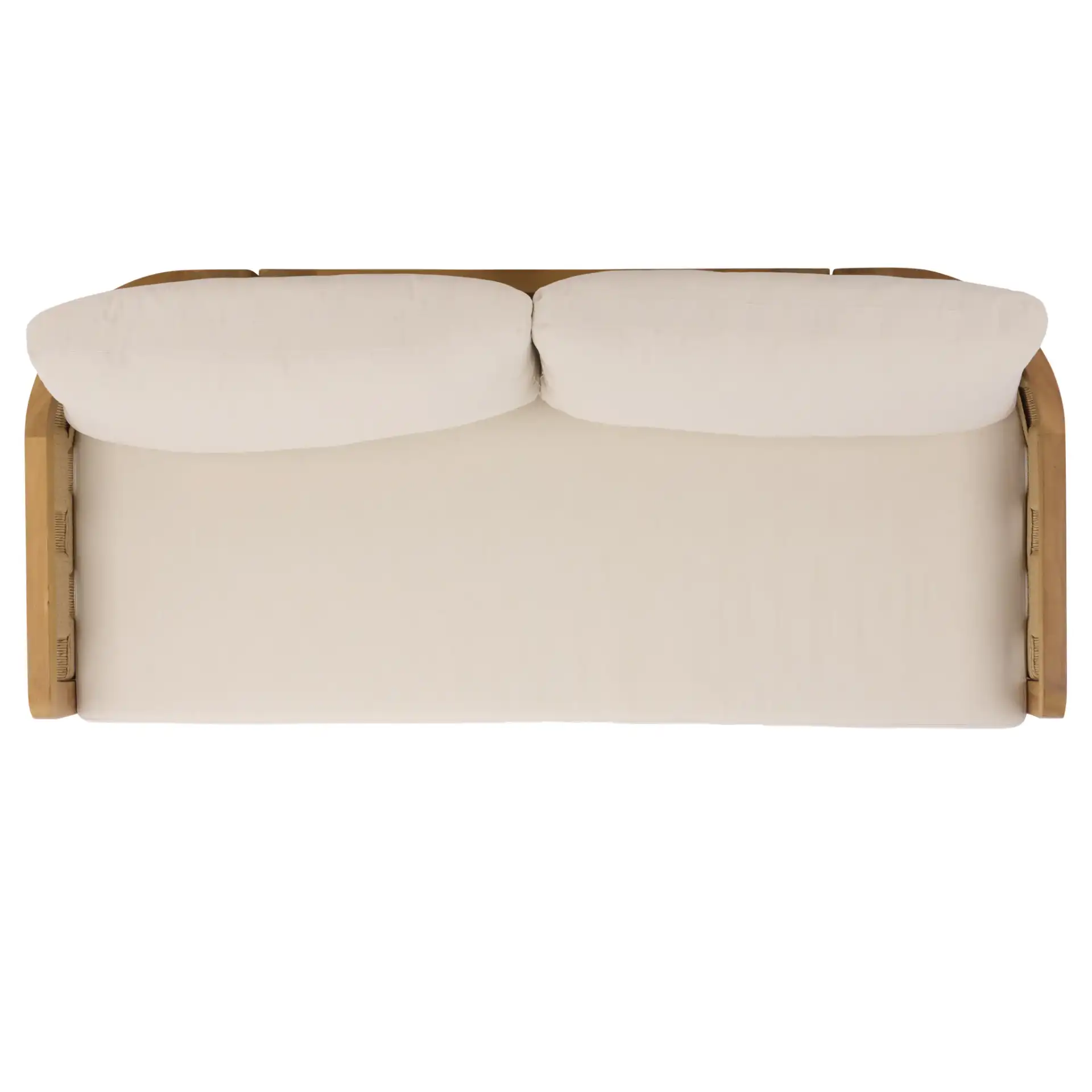 Skipper Teak Patio Sofa in Natural / Beige, detail view