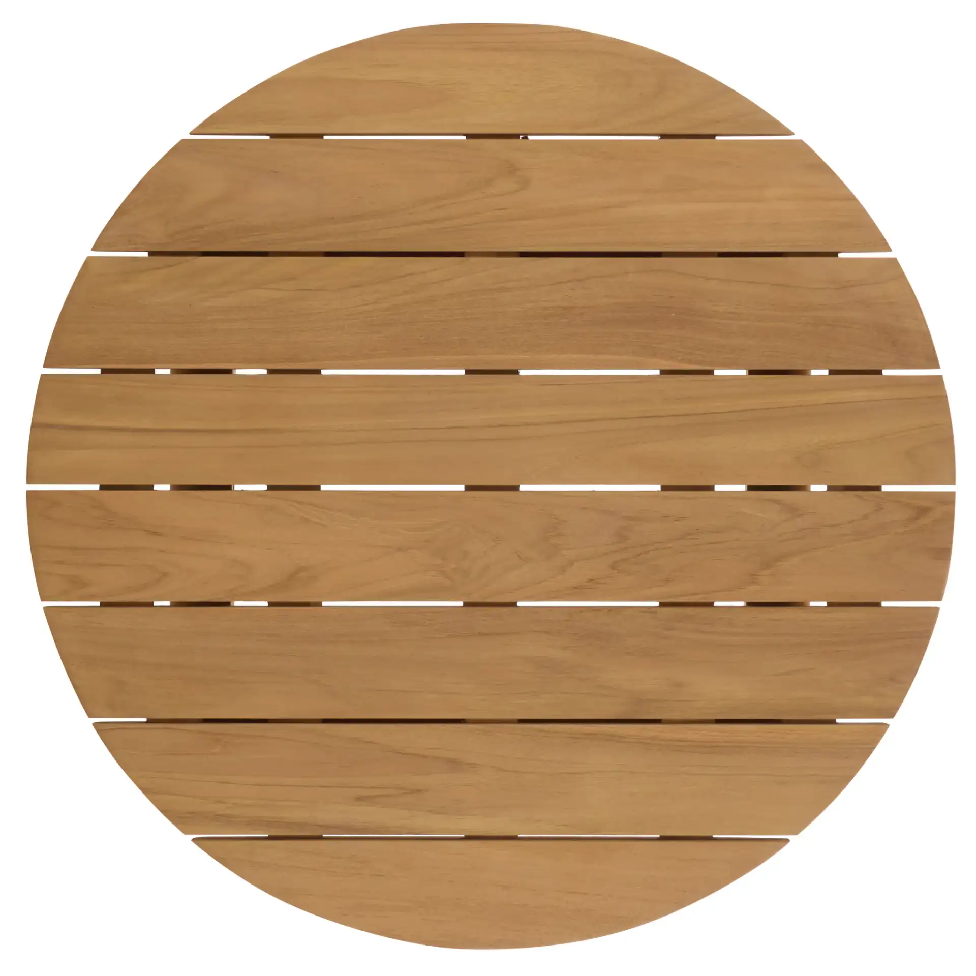 Gale Teak Outdoor Coffee Table in Natural, detail view