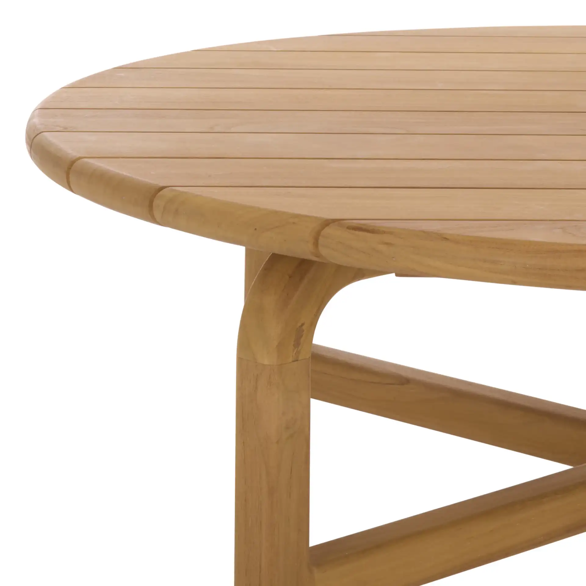 Rogers Teak Coffee Table in Natural in a styled room