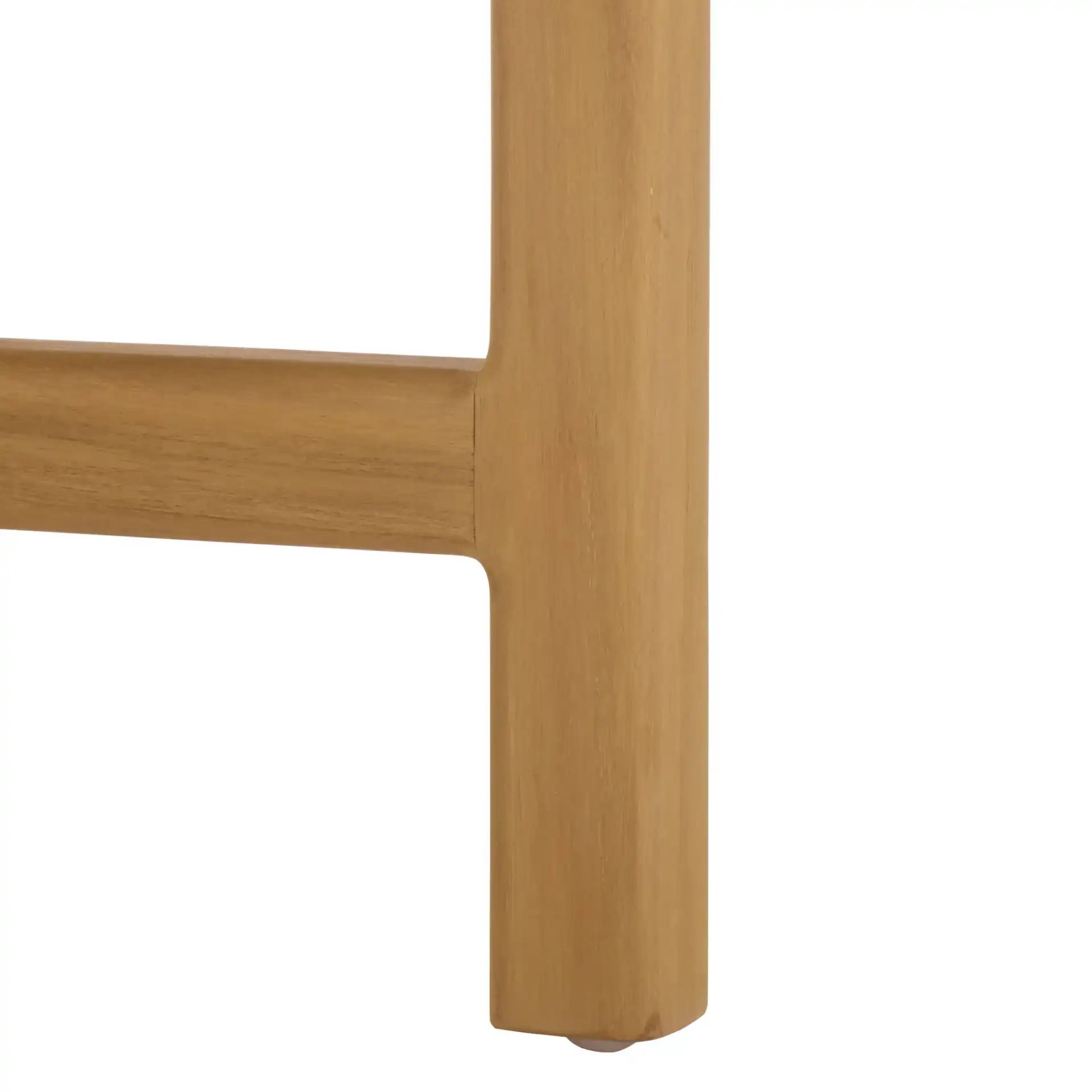 Rogers Teak Coffee Table in Natural in a styled room