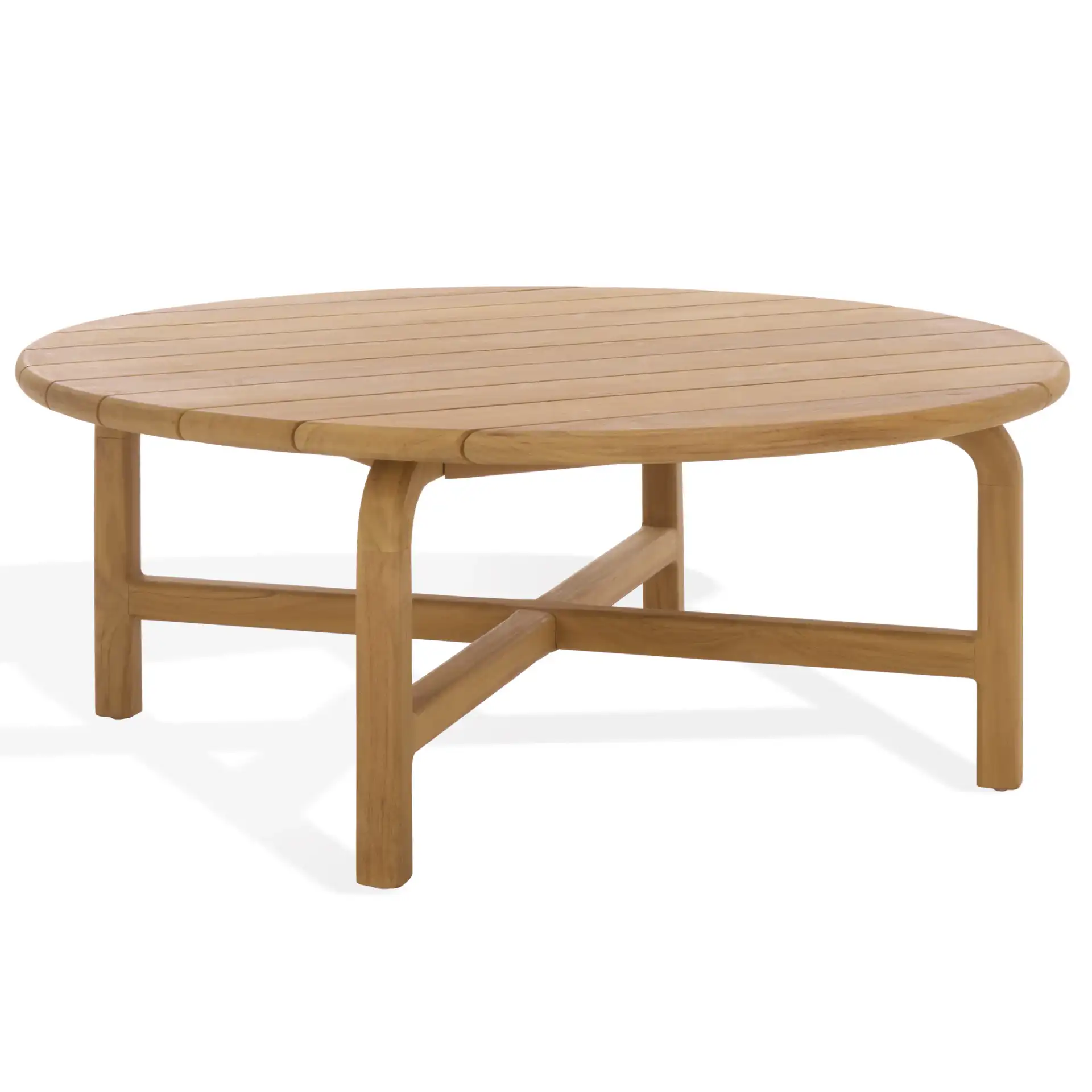 Rogers Teak Coffee Table in Natural, detail view