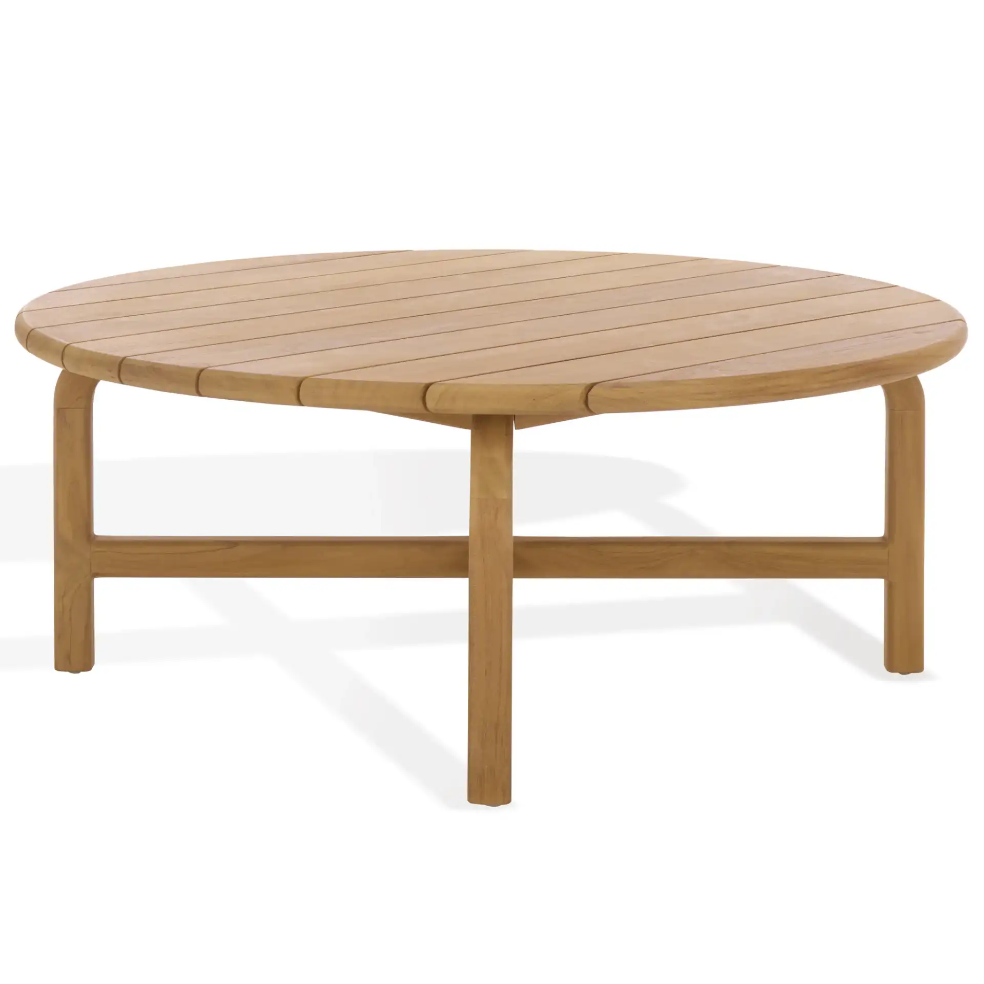 Rogers Teak Coffee Table in Natural, detail view