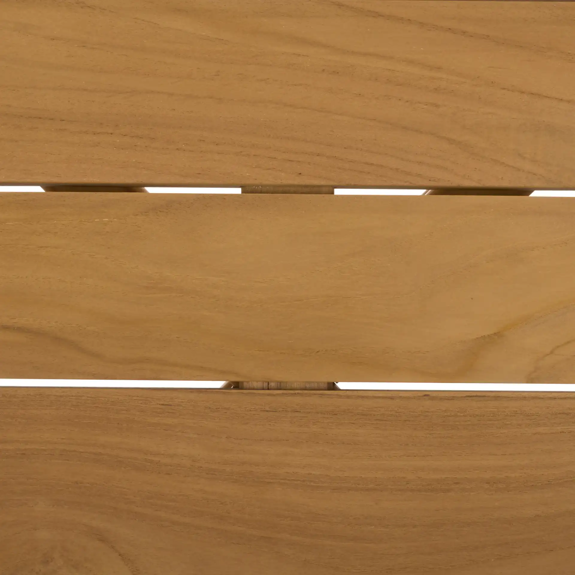 Rogers Teak Coffee Table in Natural, detail view