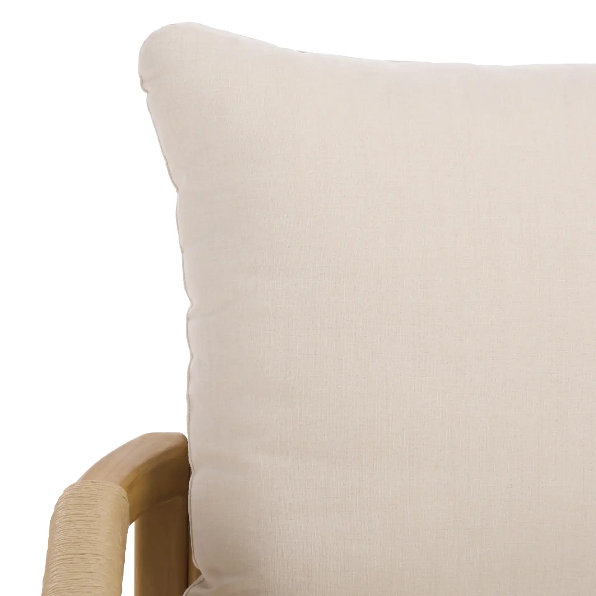 Rogers Teak & Hyacinth Chair in Natural / Beige in a styled room