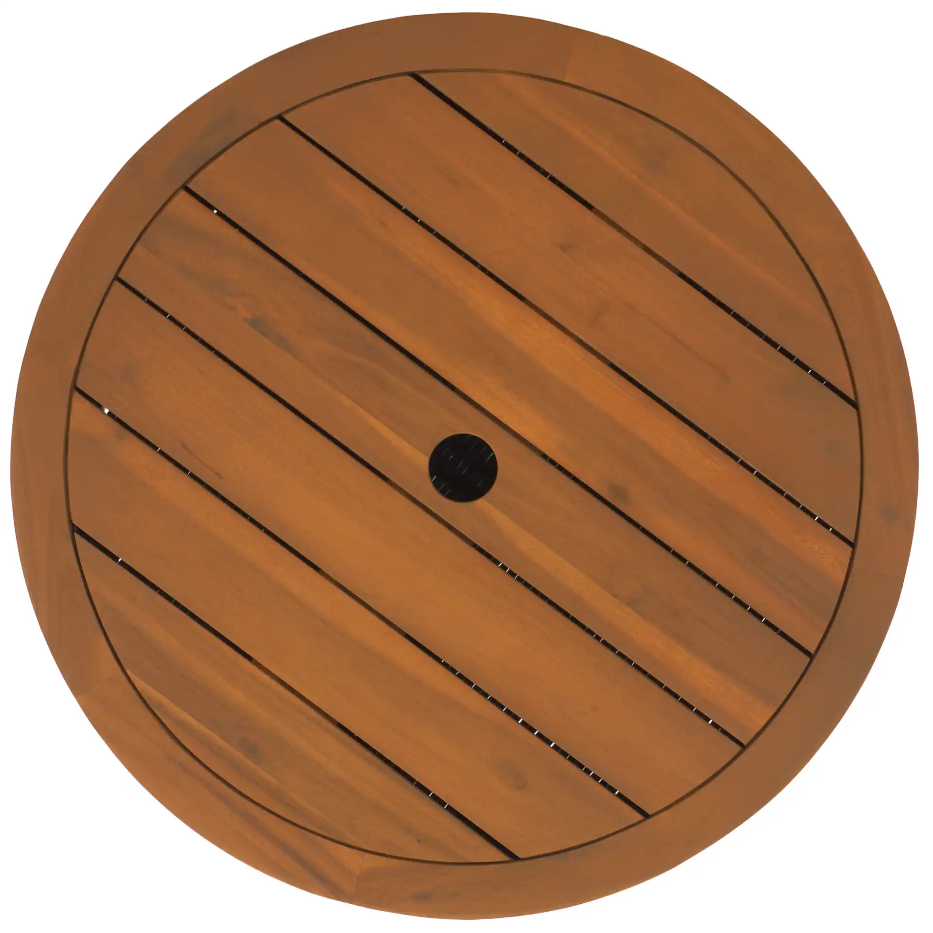 Anguilla Wicker Coffee Table in Dark Gray, detail view