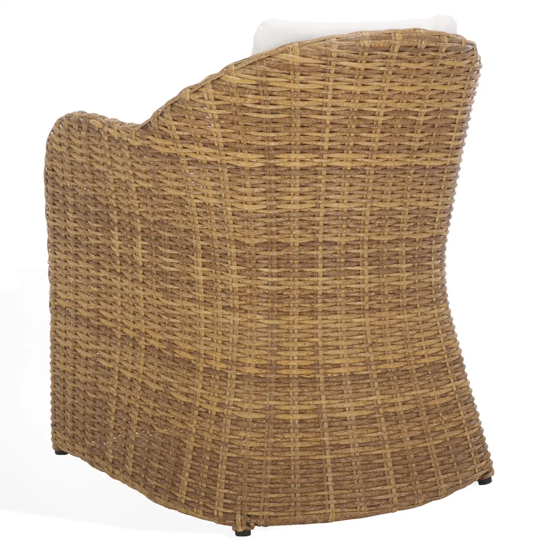 Melbourne Wicker Dining Chair in Natural / White, detail view