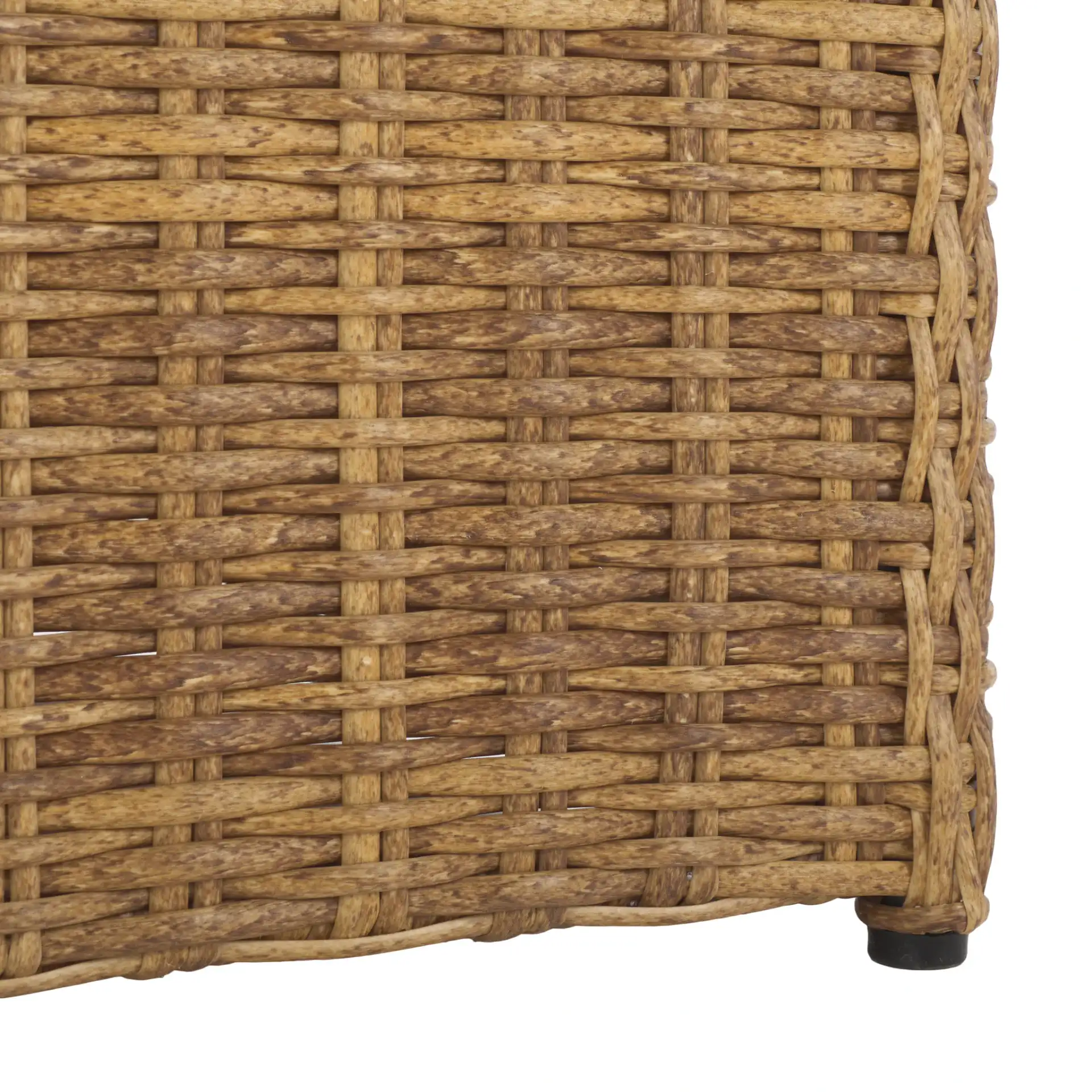 Melbourne Wicker Dining Chair in Natural / White in a styled room