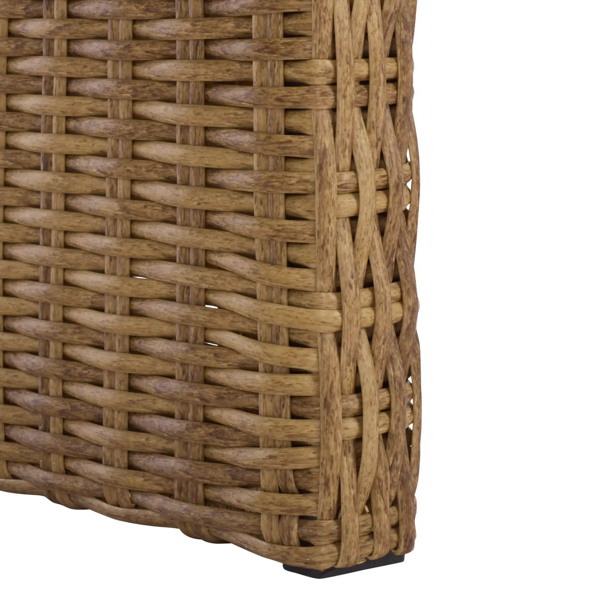 Lynsee Wicker Bench in Natural in a styled room