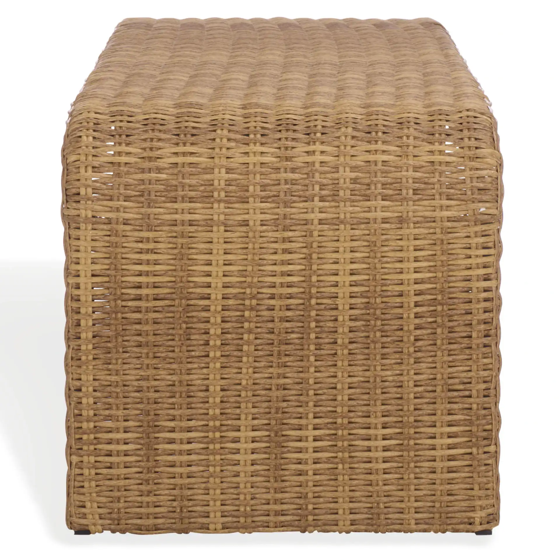 Lynsee Wicker Bench in Natural, detail view
