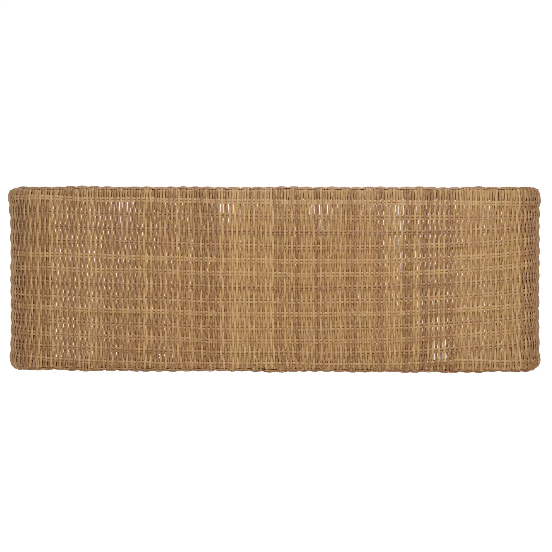Lynsee Wicker Bench in Natural, detail view