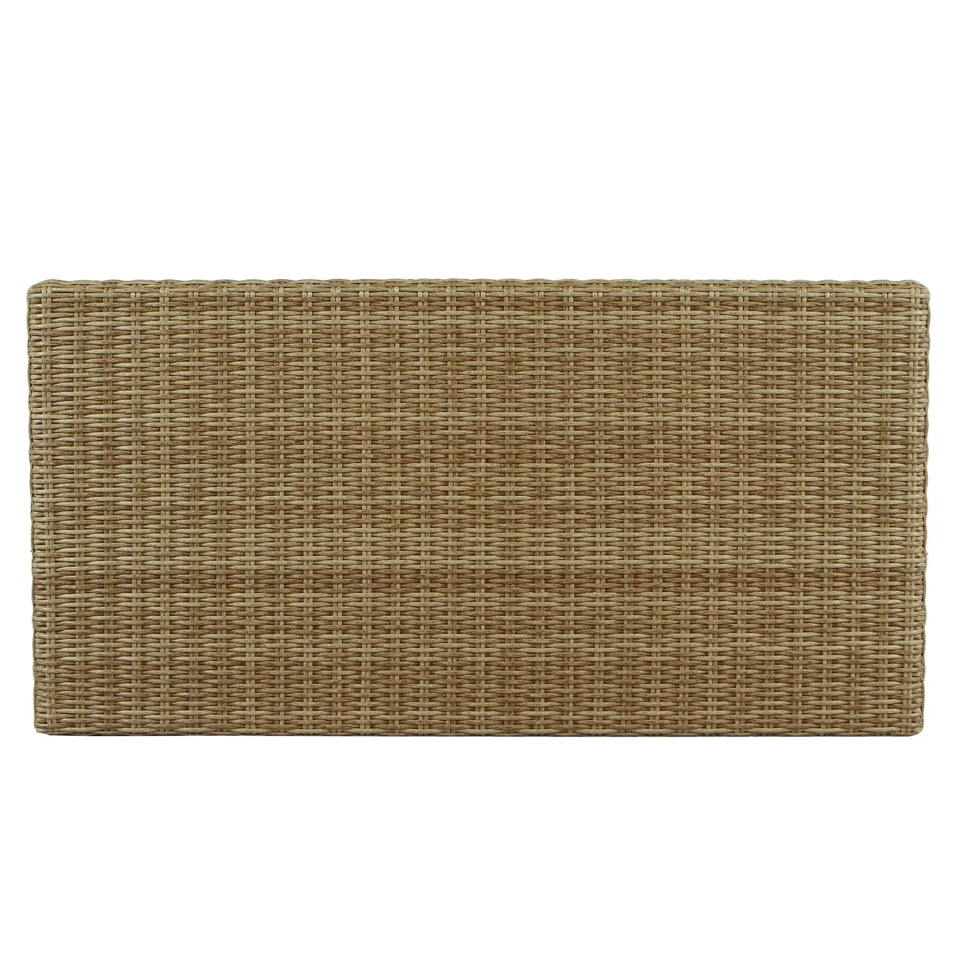 Pompeii Rattan Patio Coffee Table in Natural, detail view