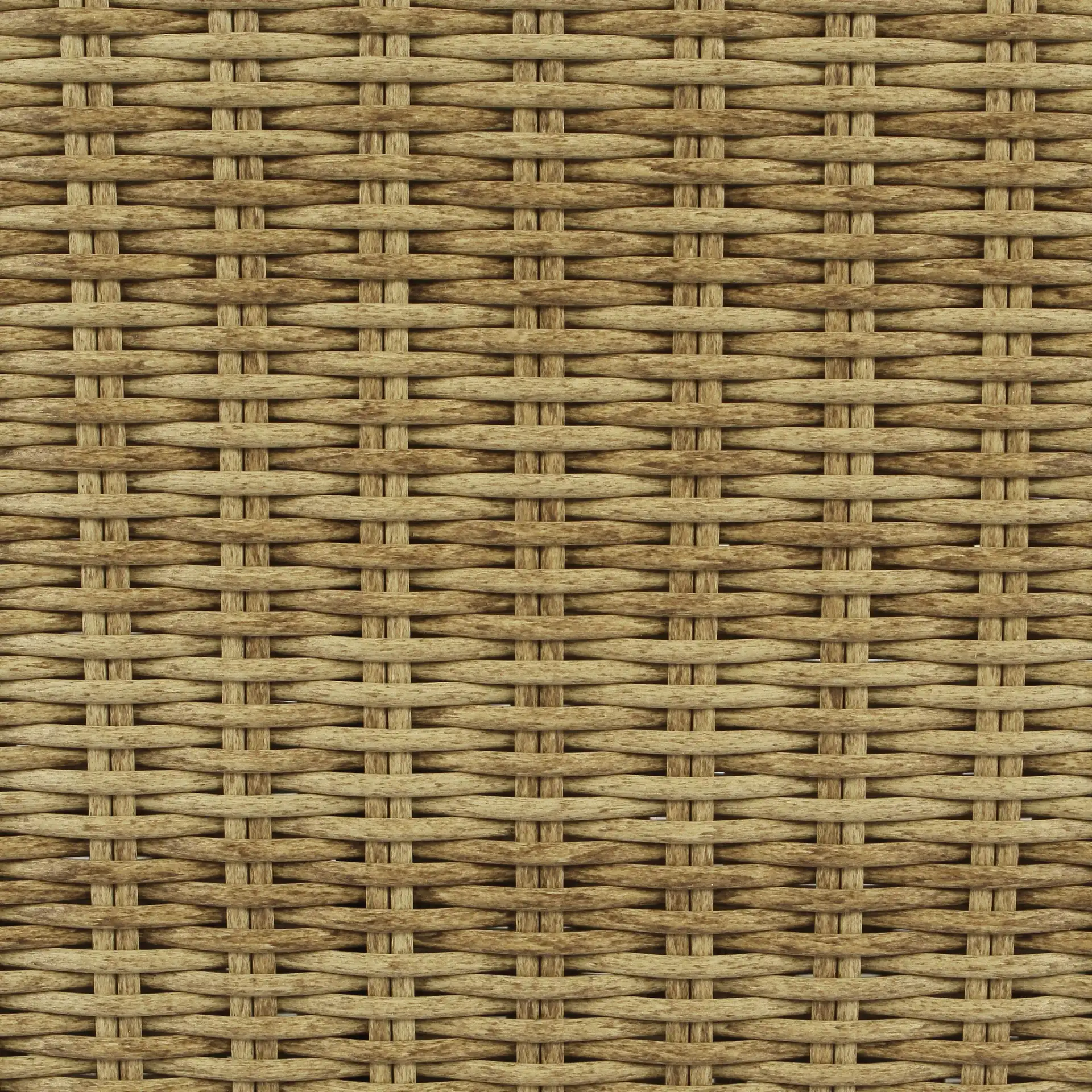 Pompeii Rattan Patio Sofa in Natural / White, detail view