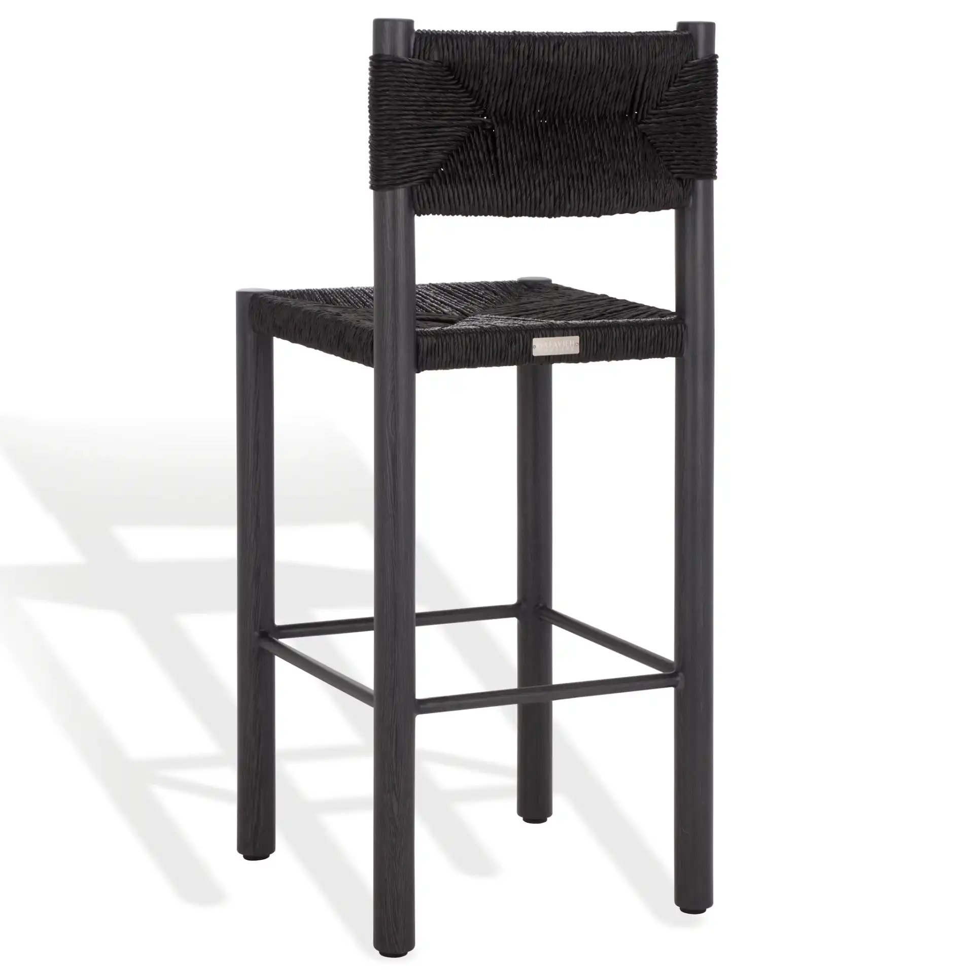 Romona Outdoor Barstool (Set of 2) in Black, detail view