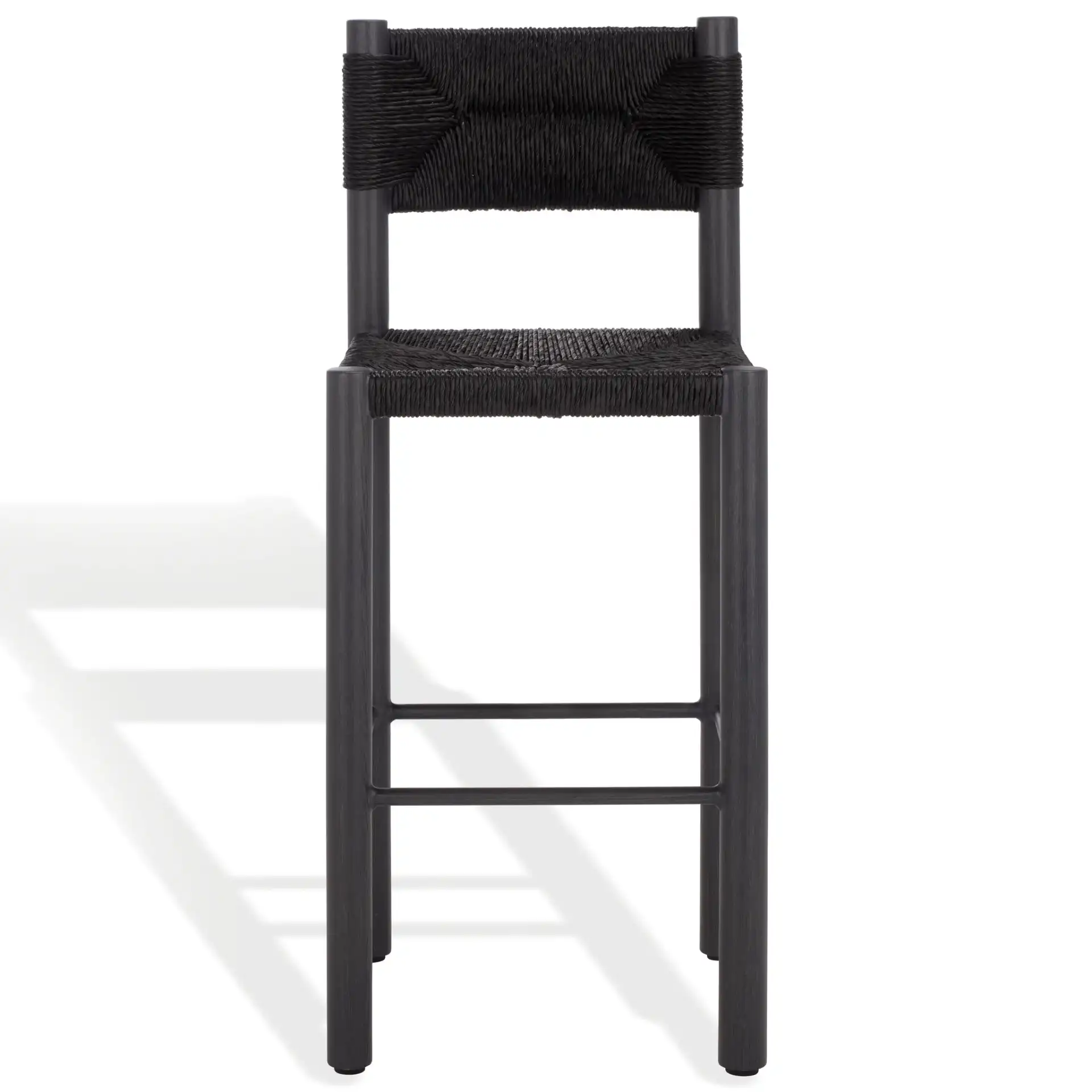 Romona Outdoor Barstool (Set of 2) in Black, detail view