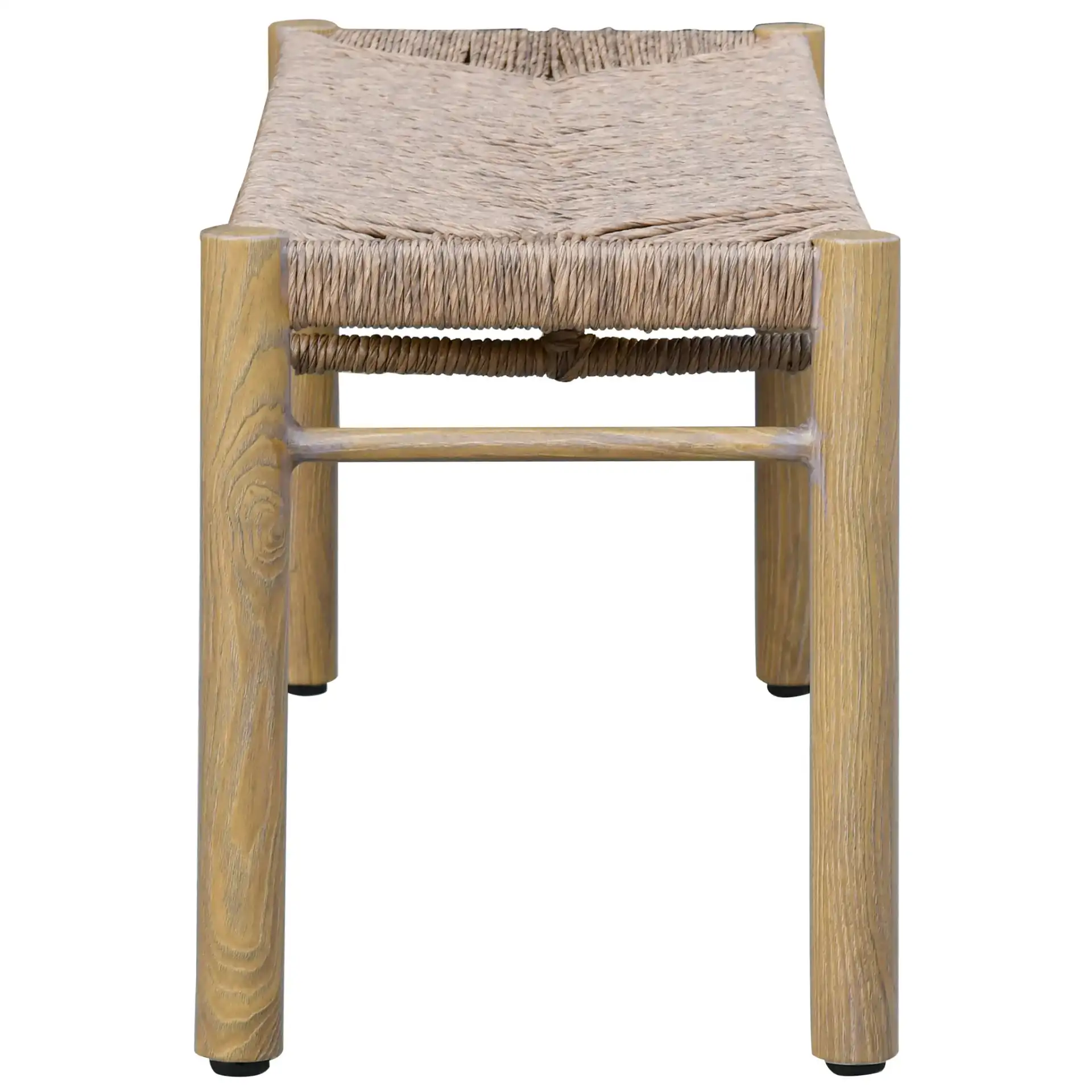 Romona Outdoor Bench in Natural, detail view