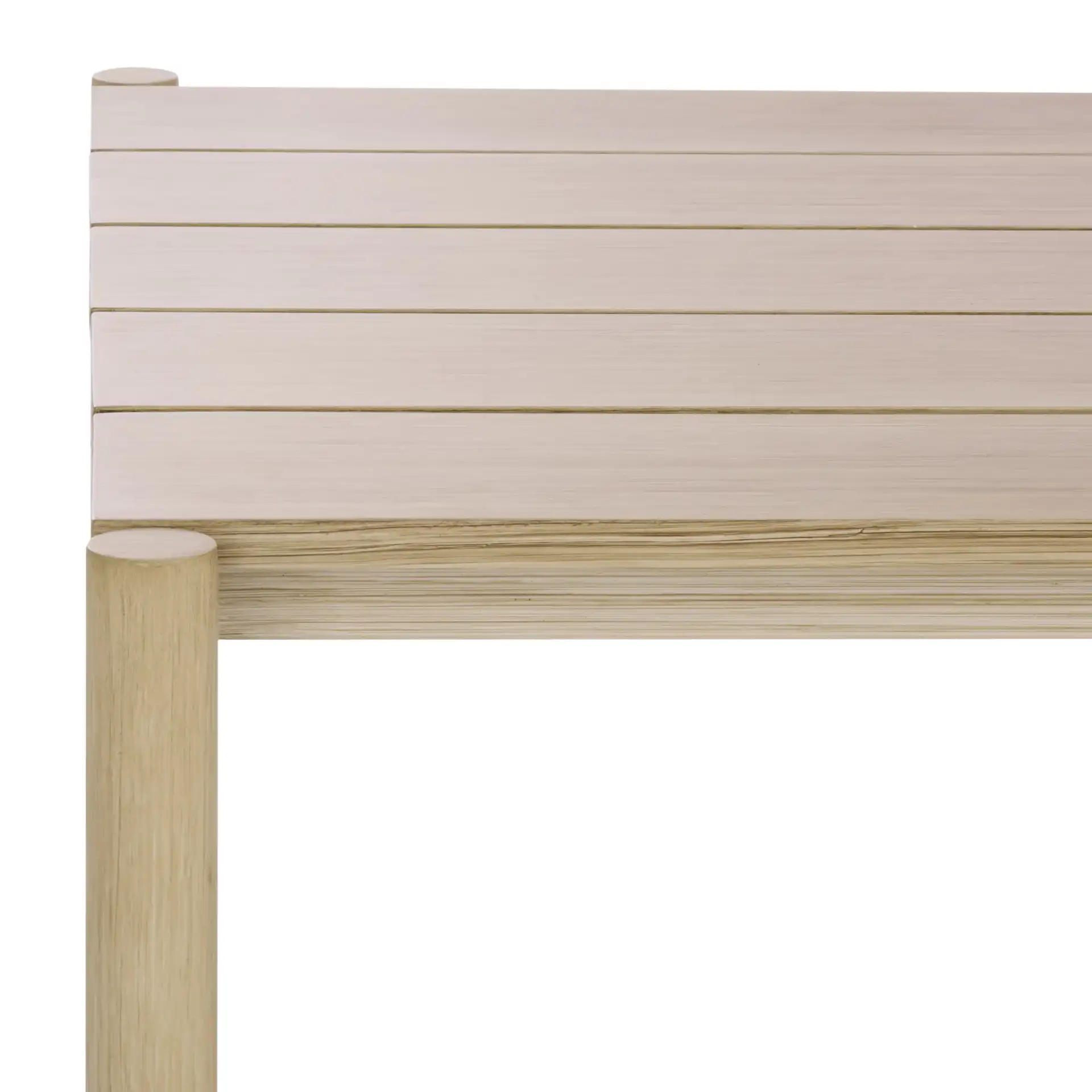 Dorianna Aluminum Coffee Table in Sand in a styled room