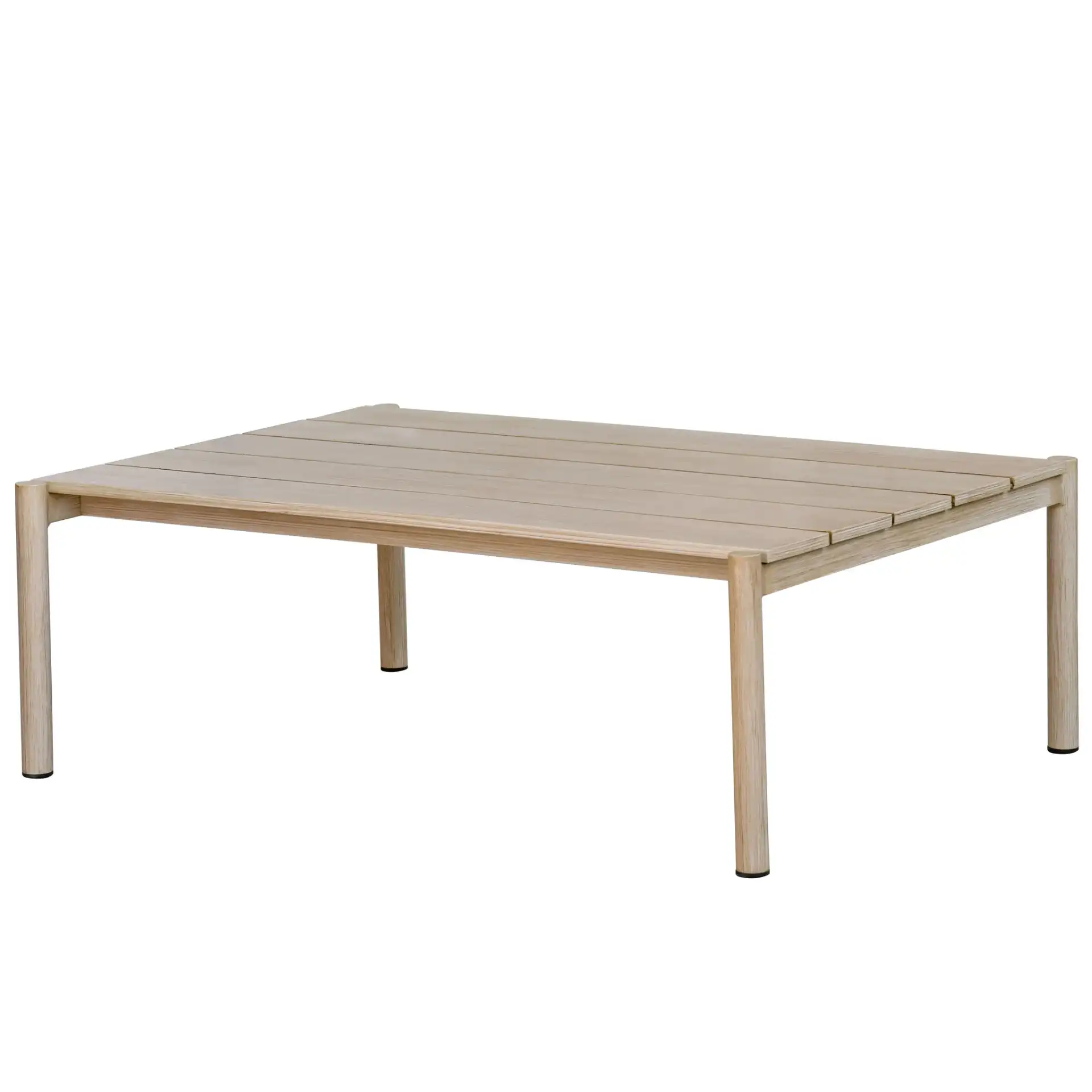 Dorianna Aluminum Coffee Table in Sand, detail view