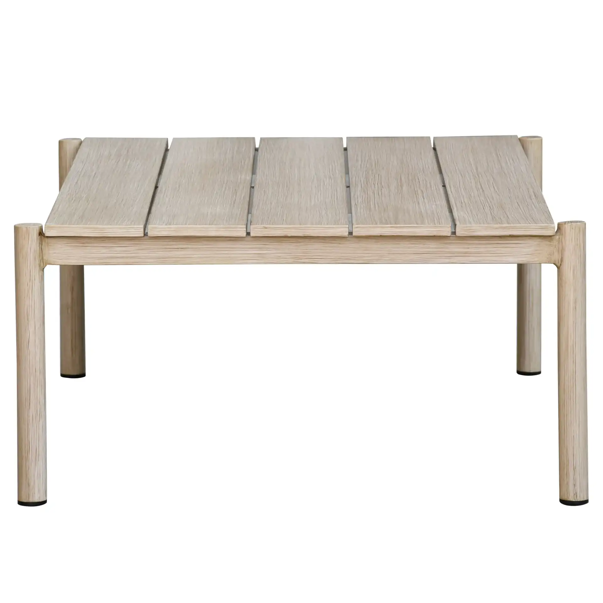 Dorianna Aluminum Coffee Table in Sand, detail view