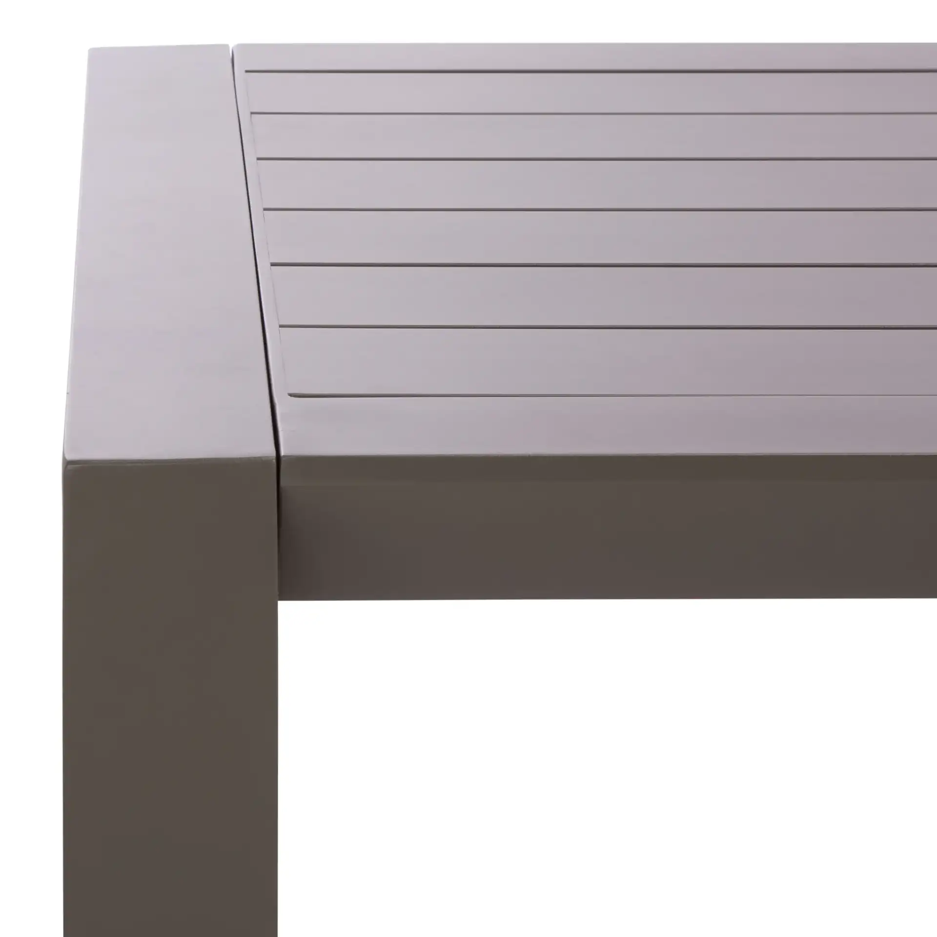 Donaldo Aluminum Coffee Table in Dark Gray in a styled room