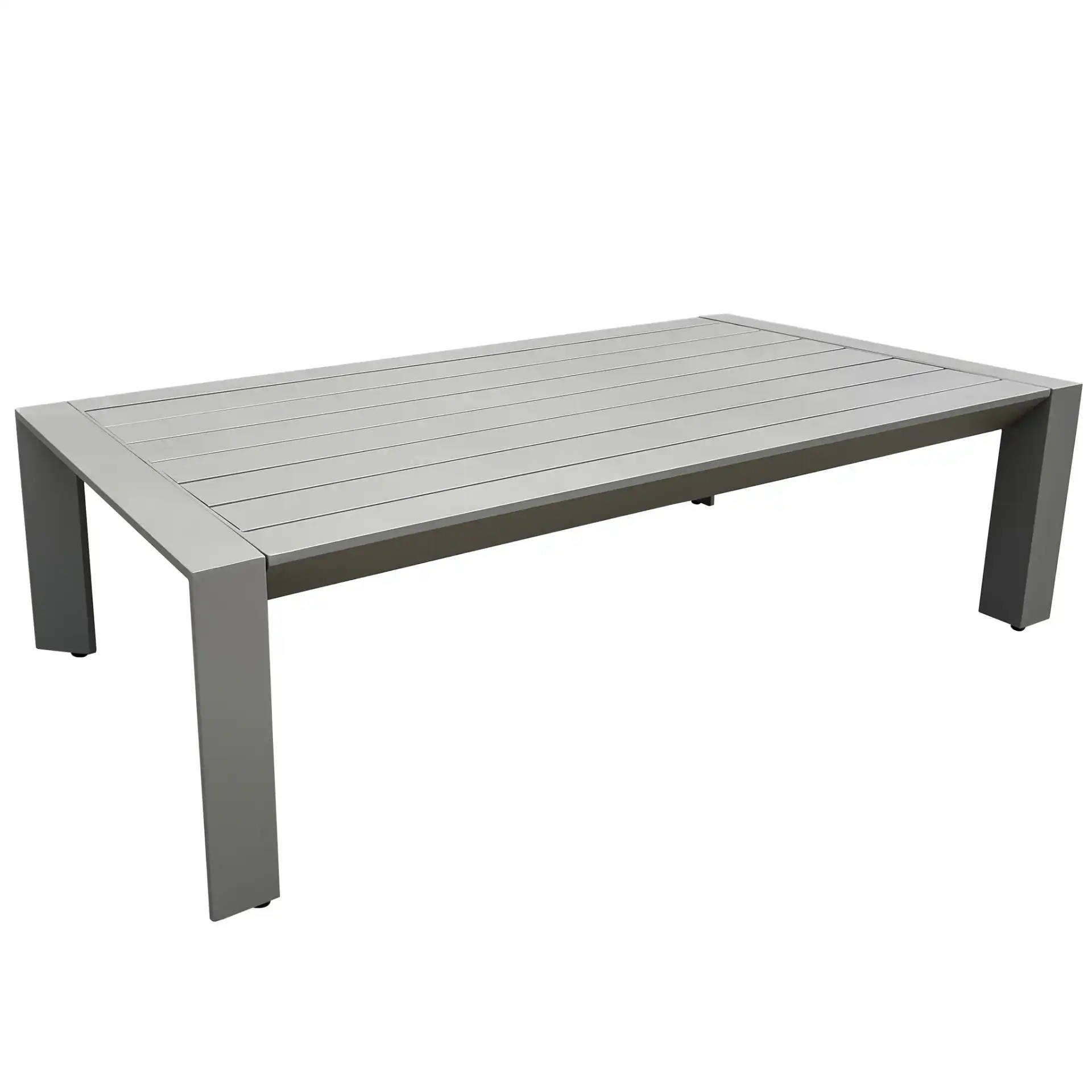 Donaldo Aluminum Coffee Table in Dark Gray, detail view