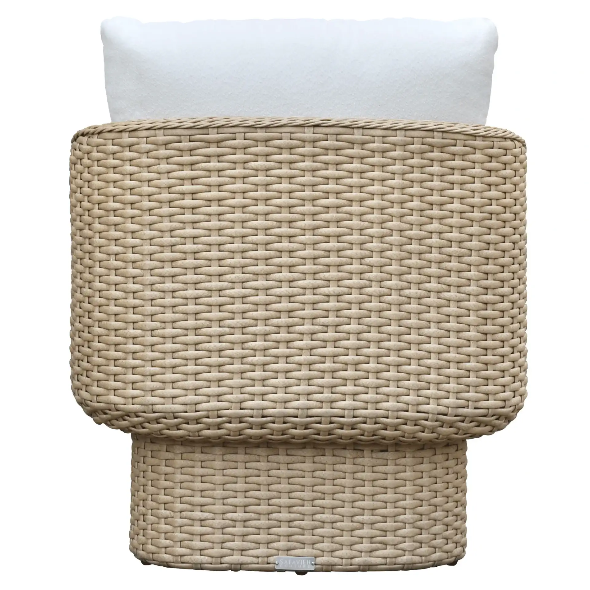 Giuseppe Rattan Weaving Chair in Natural / White, detail view