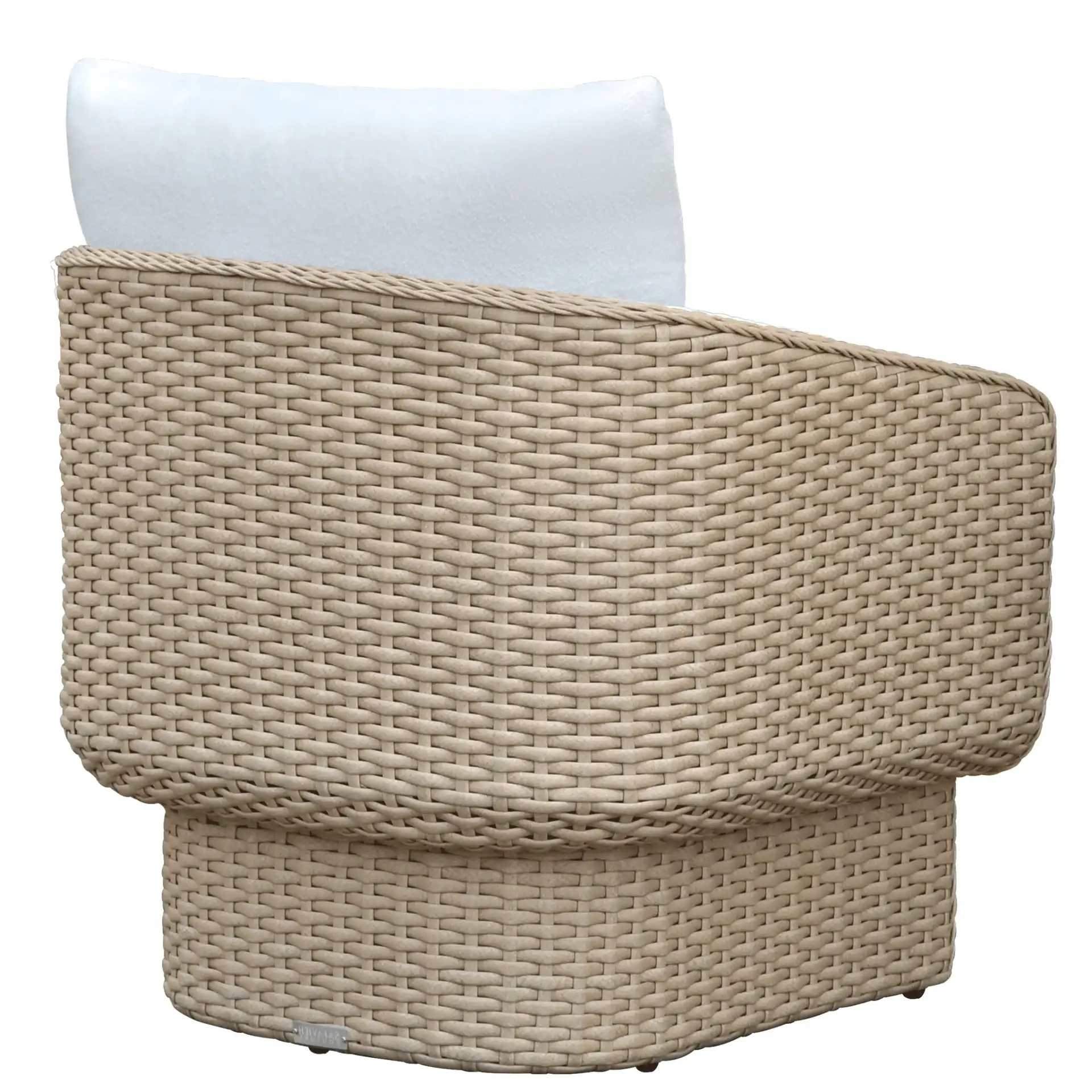 Giuseppe Rattan Weaving Chair in Natural / White, detail view