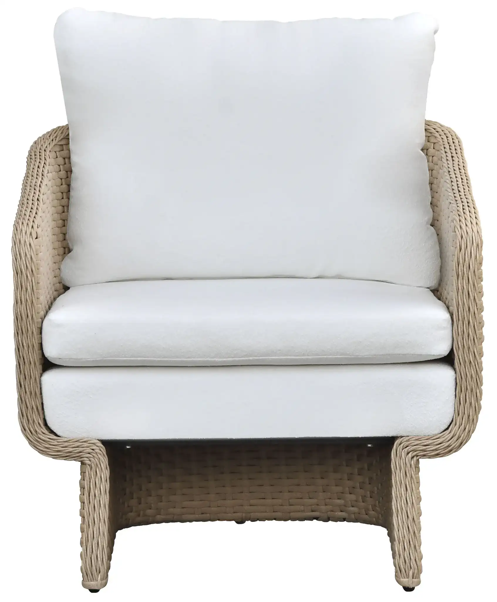 Giuseppe Rattan Weaving Chair in Natural / White, detail view