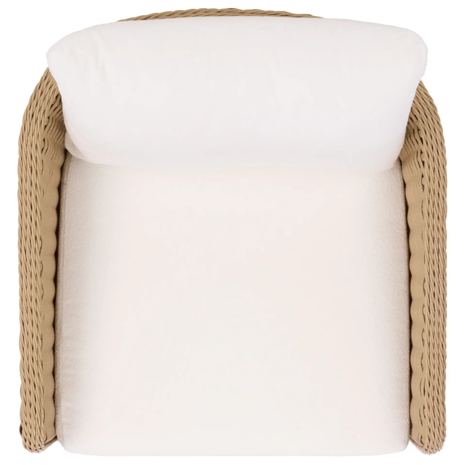 Giuseppe Rattan Weaving Chair in Natural / White, detail view