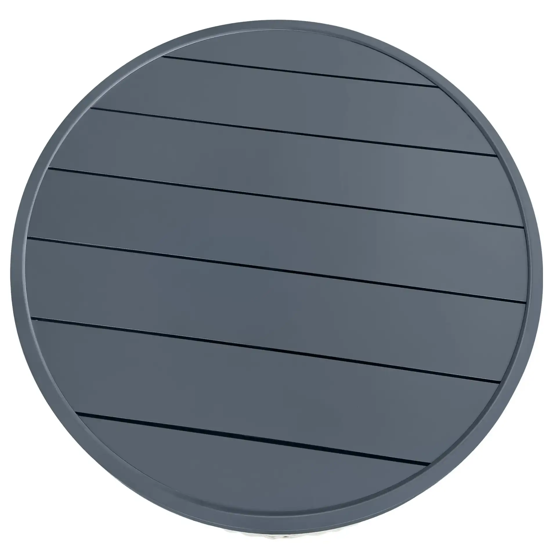 Cleandra Patio Coffee Table in Natural / Black, detail view