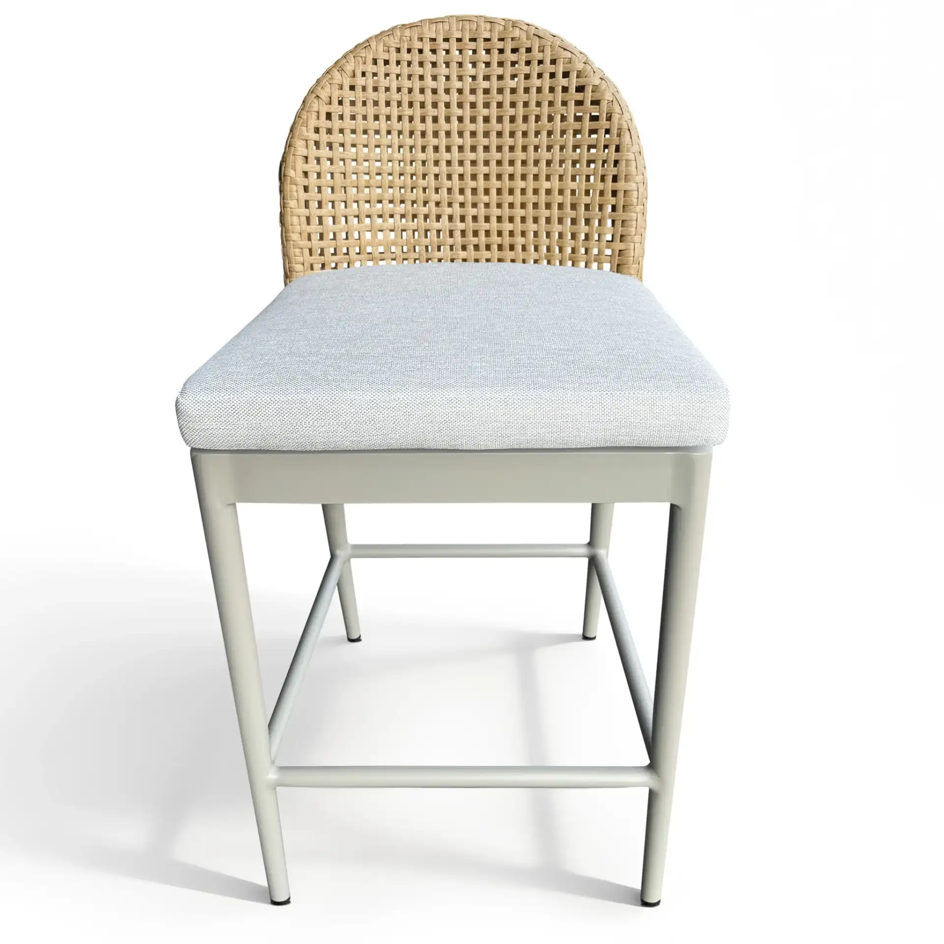 Rosalind Patio Counter Stool in Light Gray / Beige, detail view