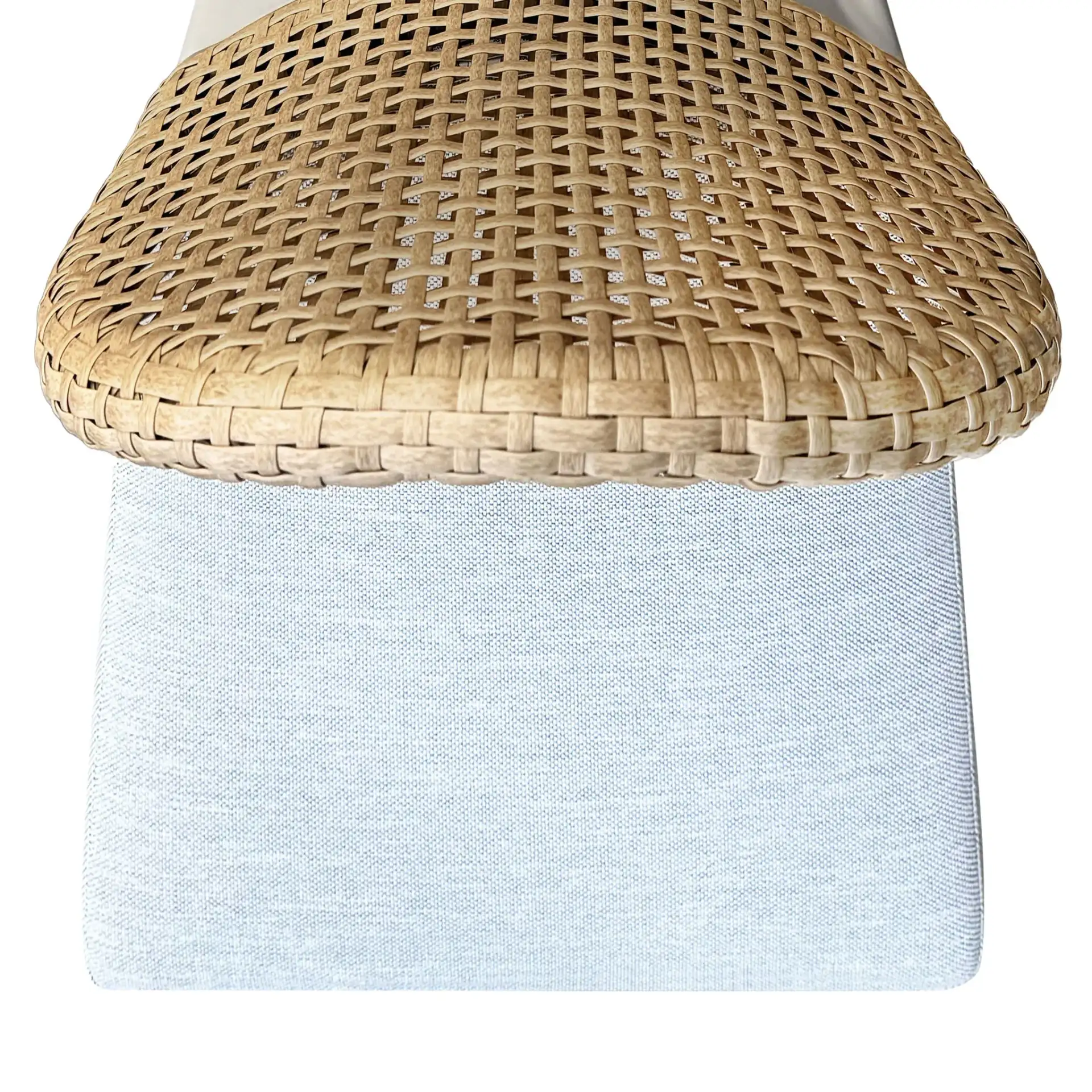 Rosalind Patio Counter Stool in Light Gray / Beige, detail view