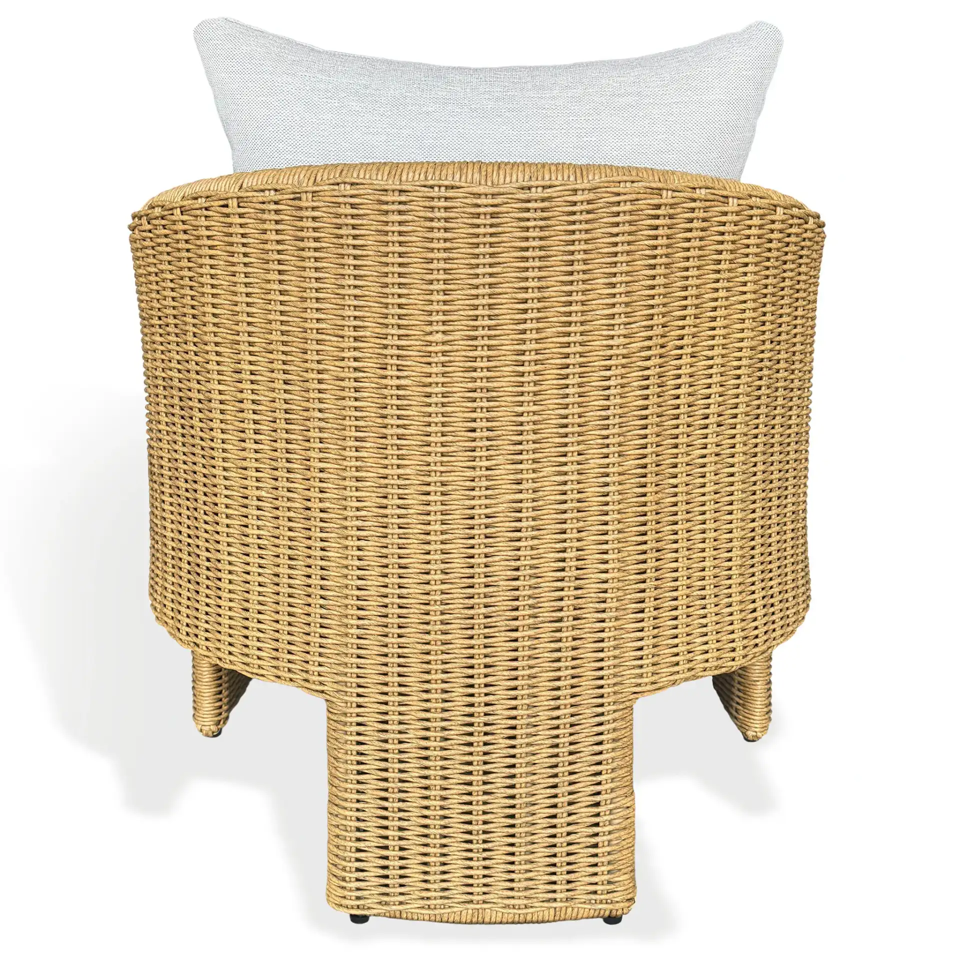 Donya Wicker Patio Chair in Natural / Beige, detail view