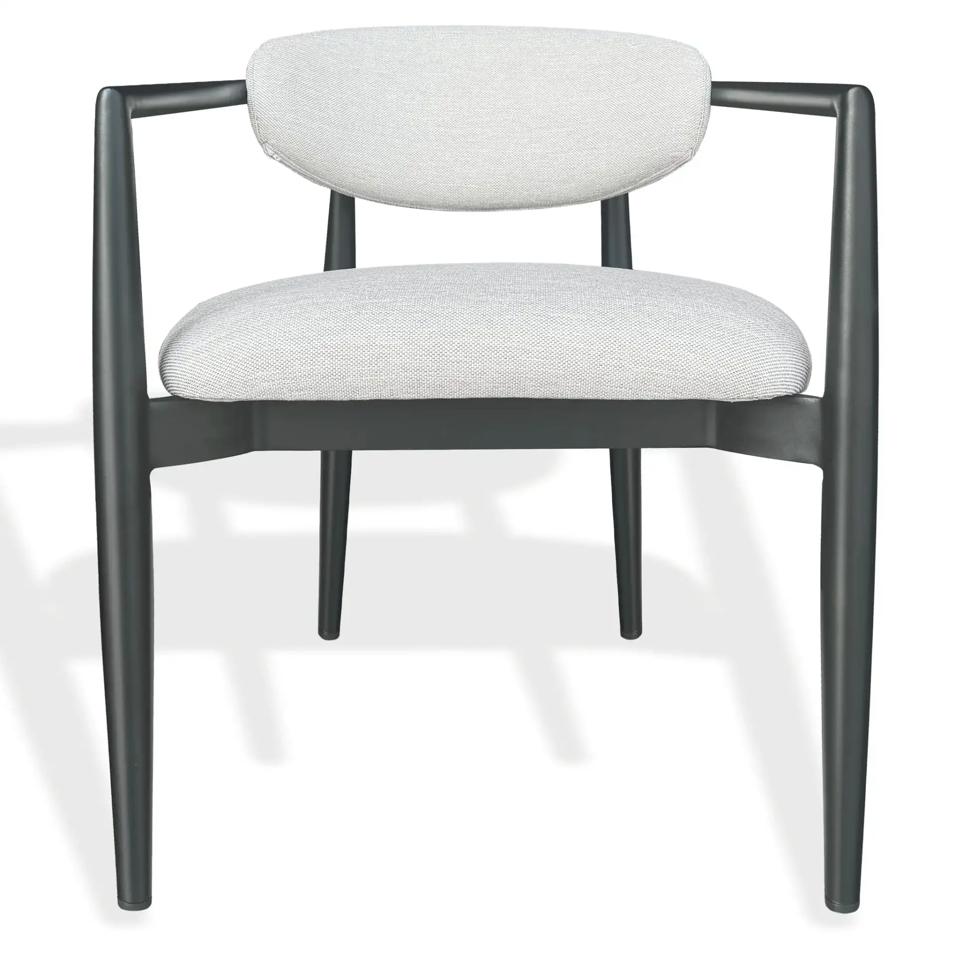 Bethlyn Patio Dining Chair in Black / Beige, detail view