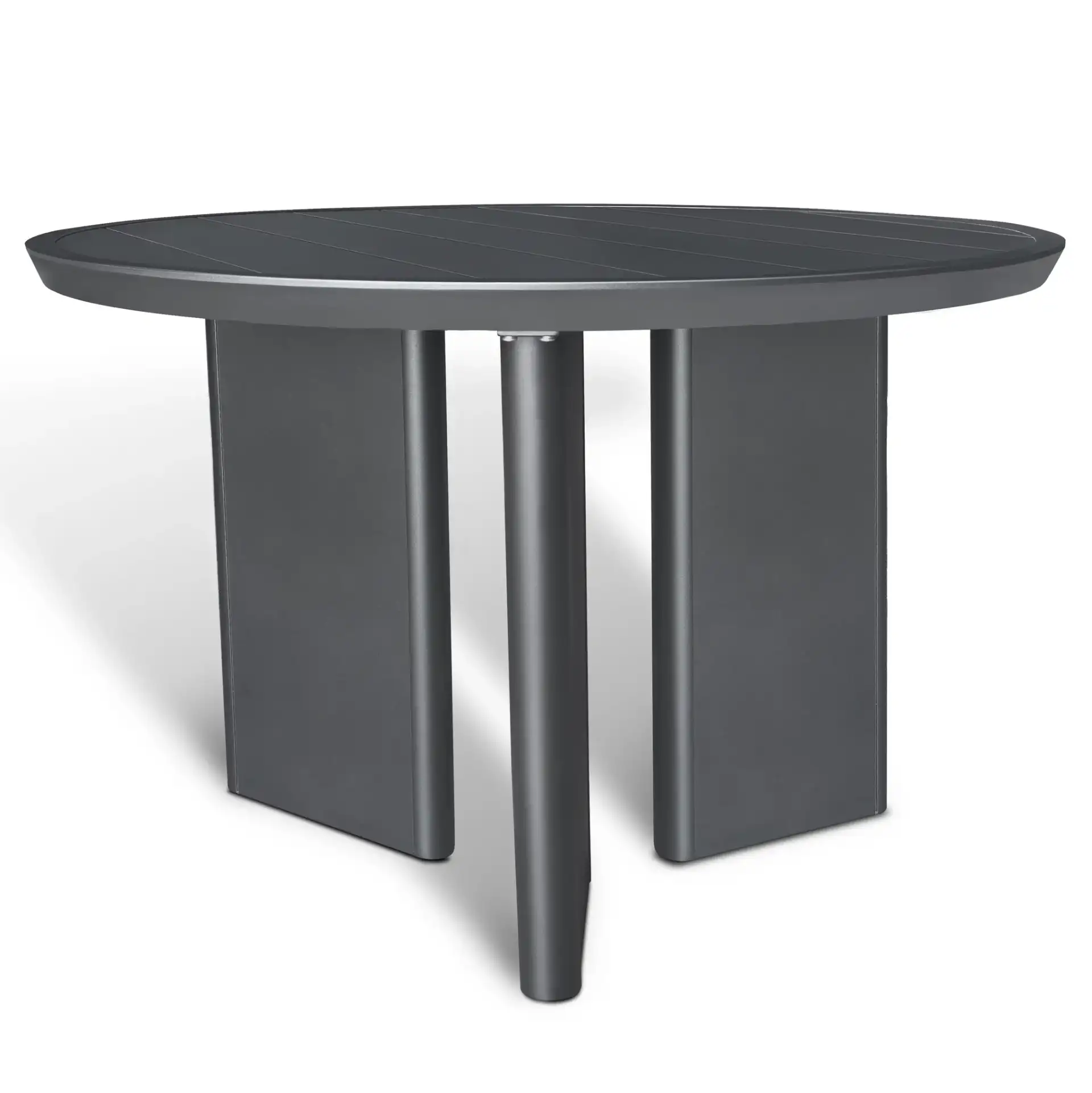 Bethlyn Patio Dining Table in Black, detail view
