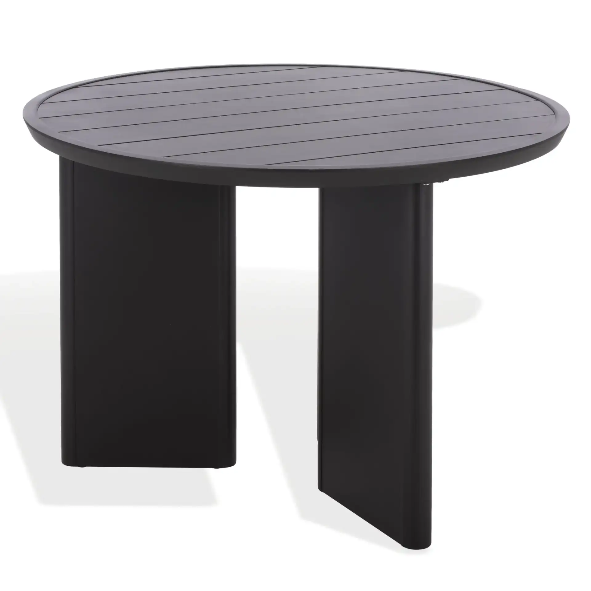 Bethlyn Patio Dining Table in Black, detail view