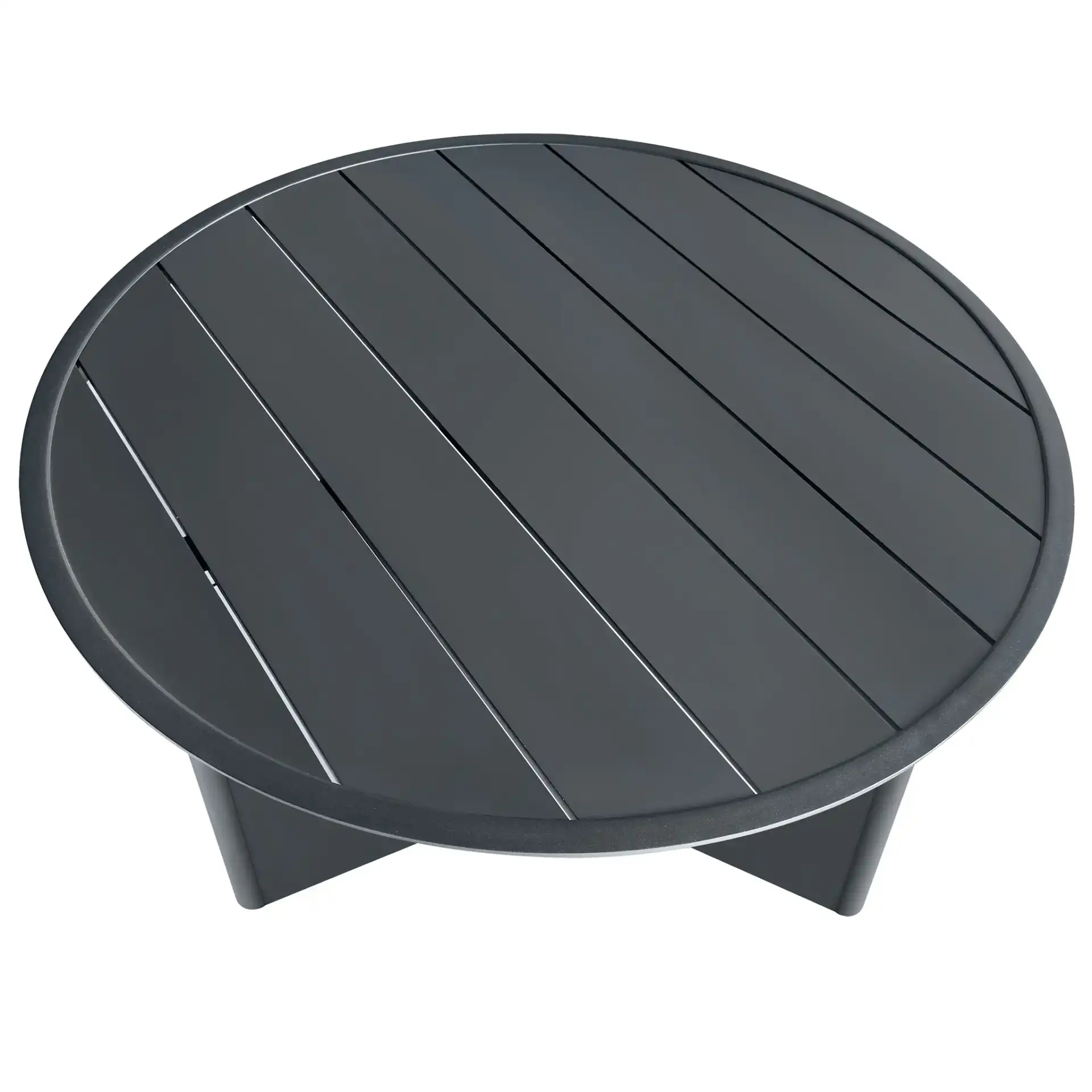 Bethlyn Patio Dining Table in Black, detail view