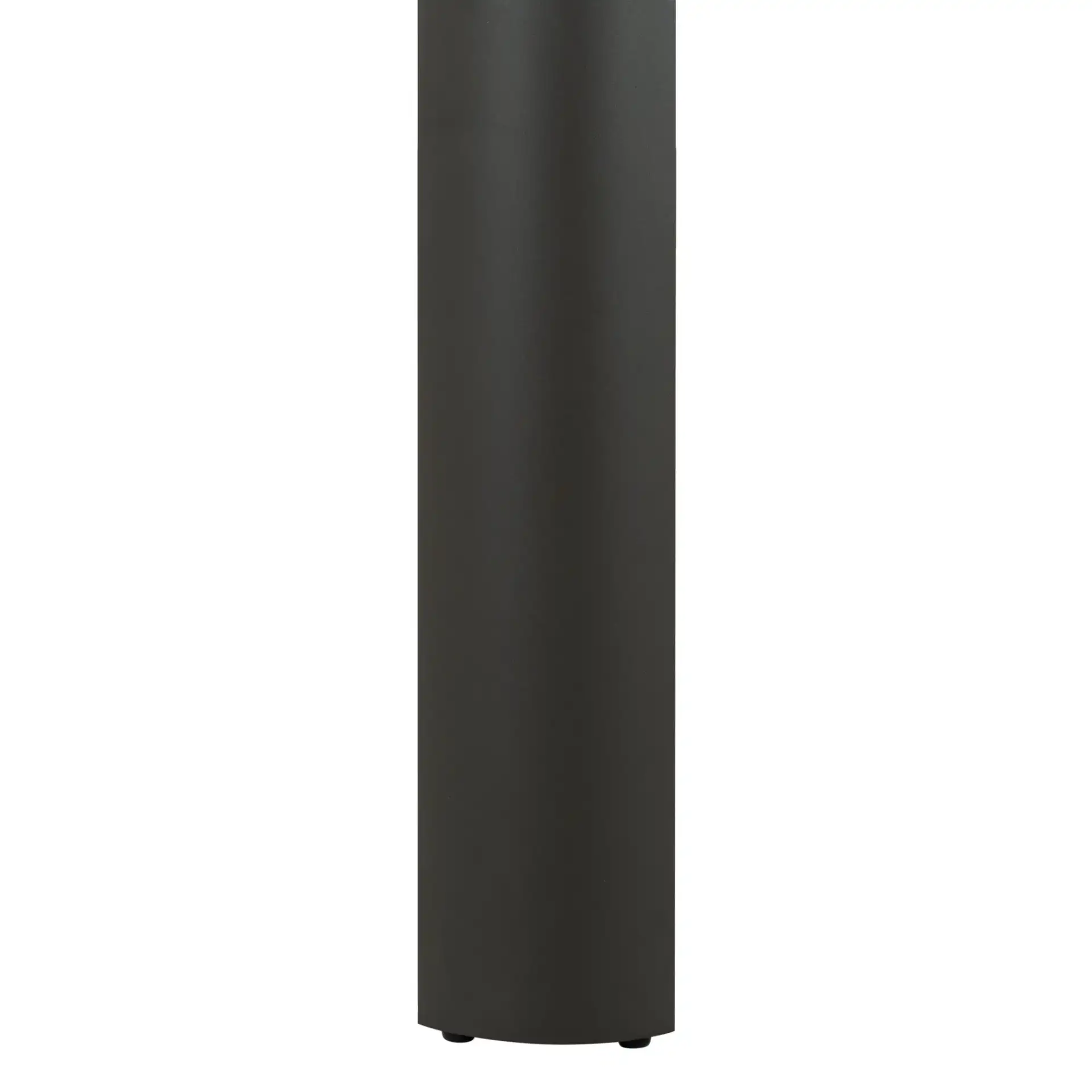 Leilani Aluminum Dining Table in Dark Gray, detail view