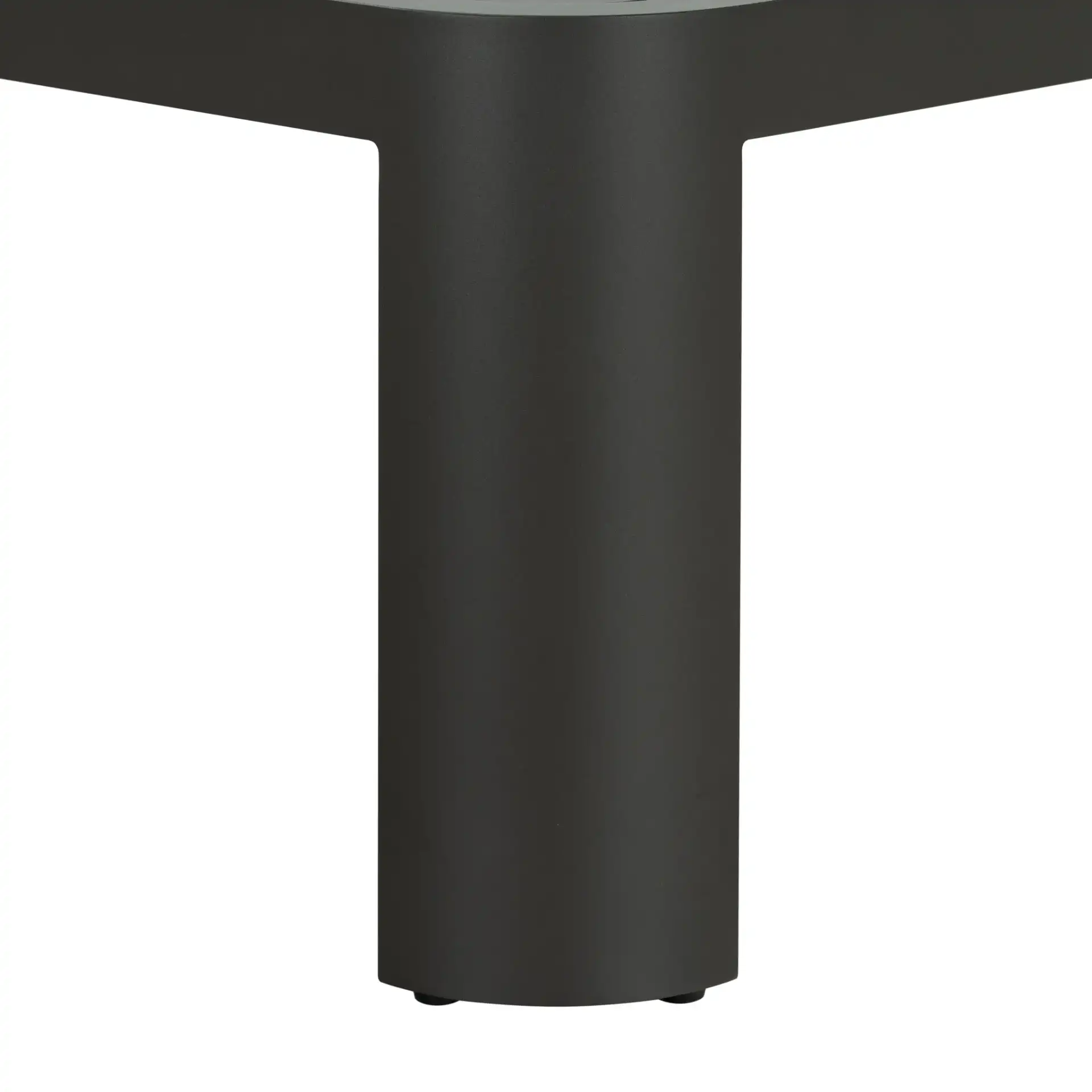 Leilani Aluminum Accent Table in Dark Gray, detail view
