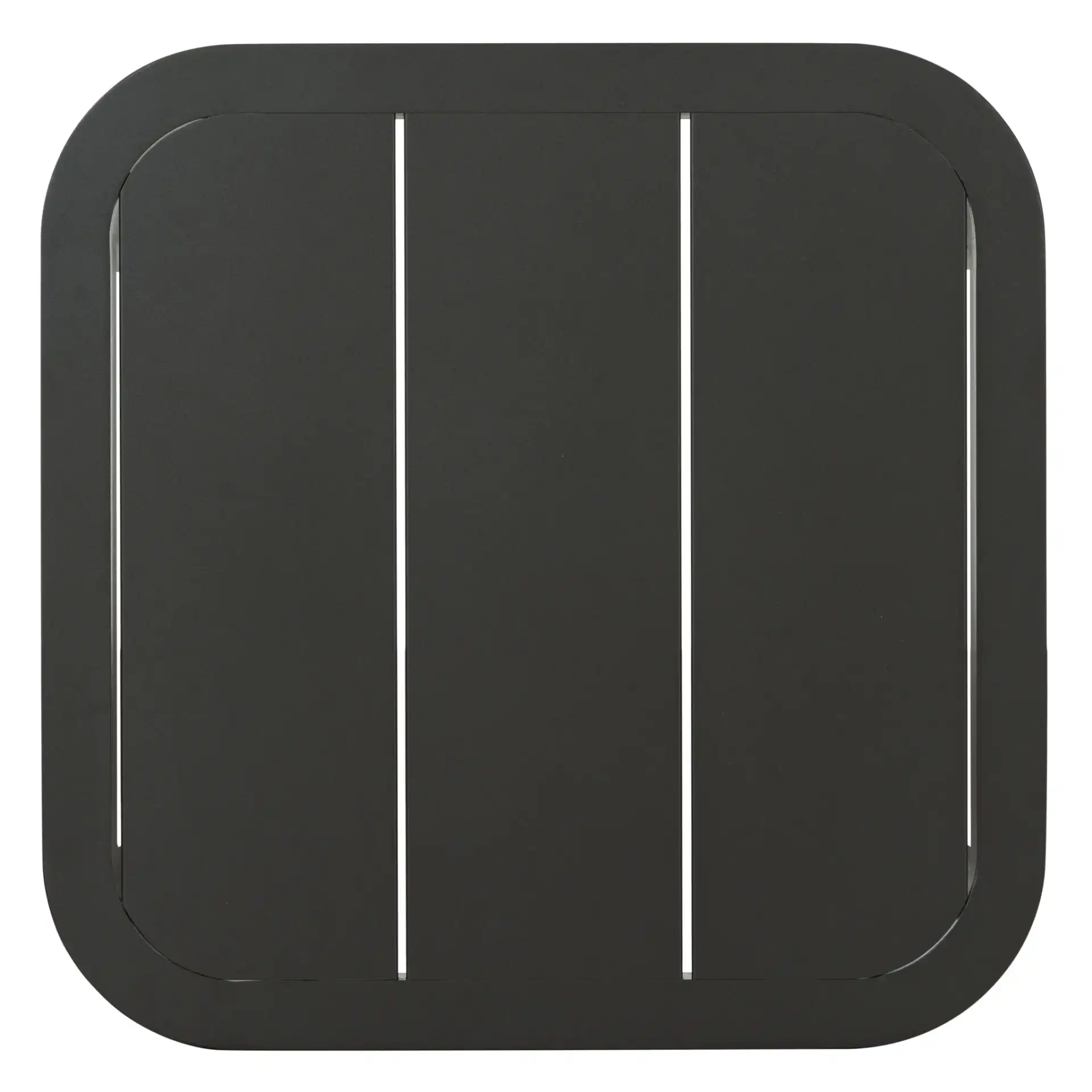 Leilani Aluminum Accent Table in Dark Gray, detail view
