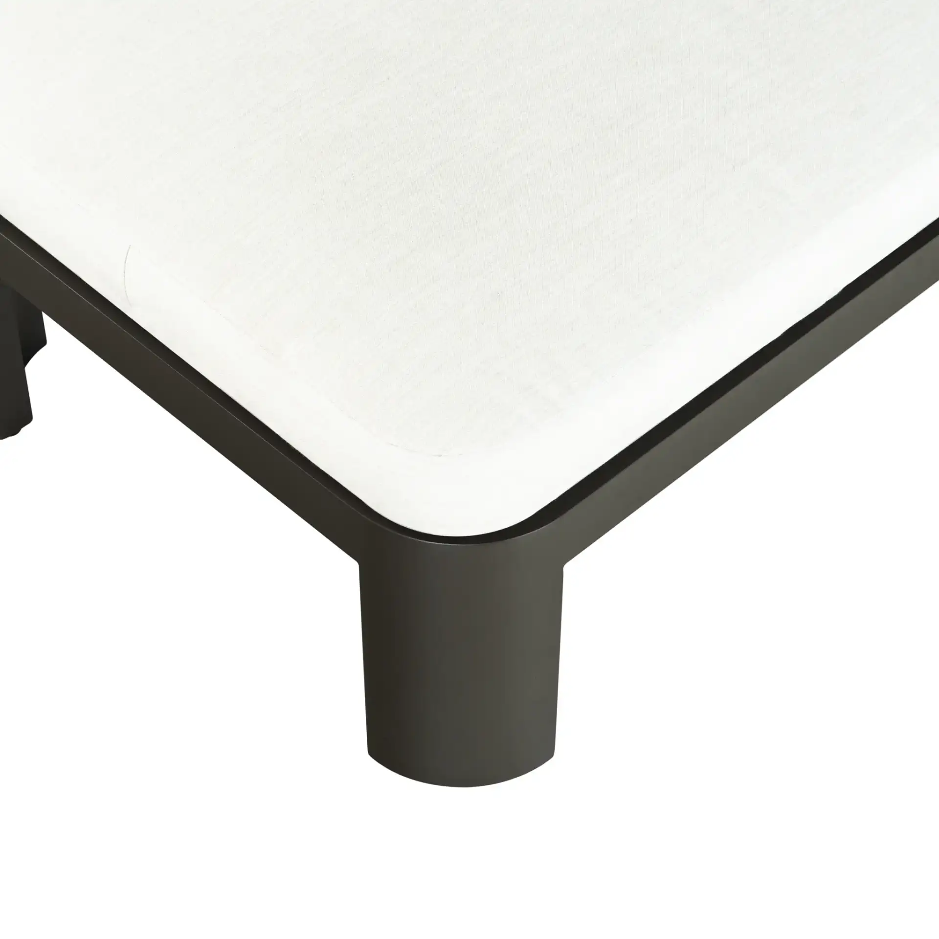 Leilani Aluminum Coffee Table in Dark Gray / White in a styled room