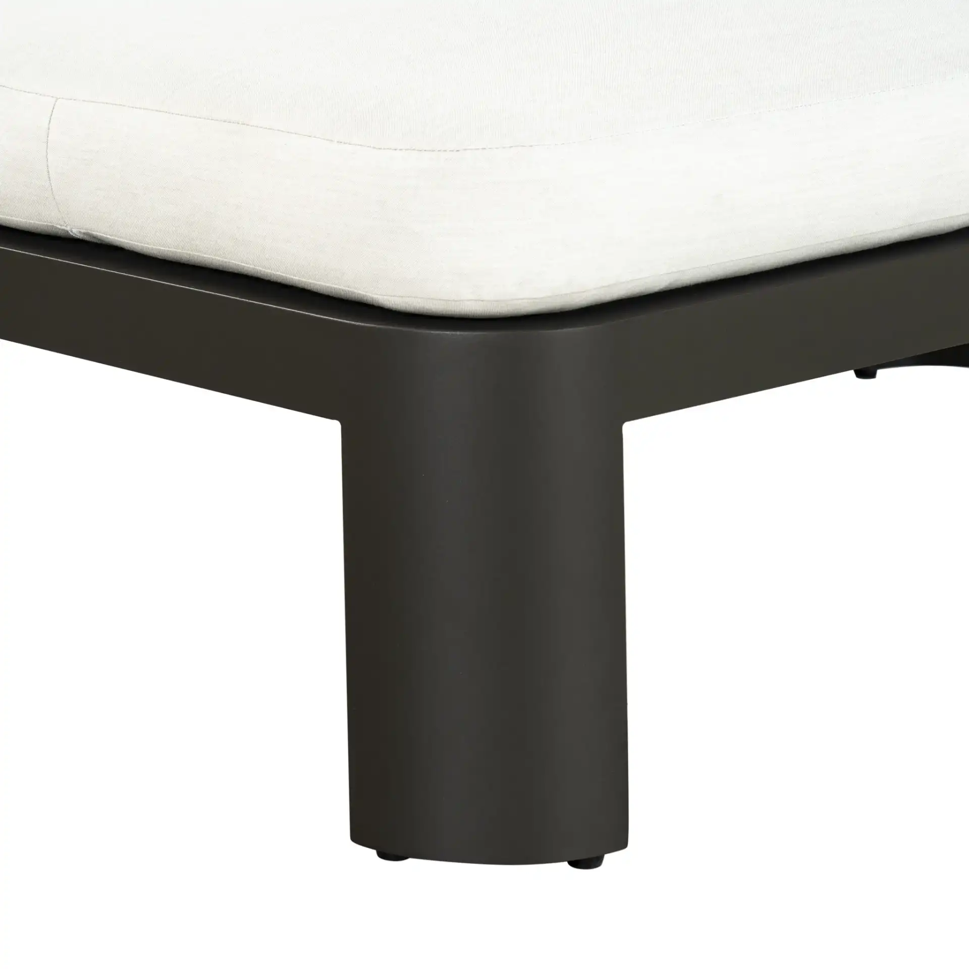 Leilani Aluminum Coffee Table in Dark Gray / White, detail view