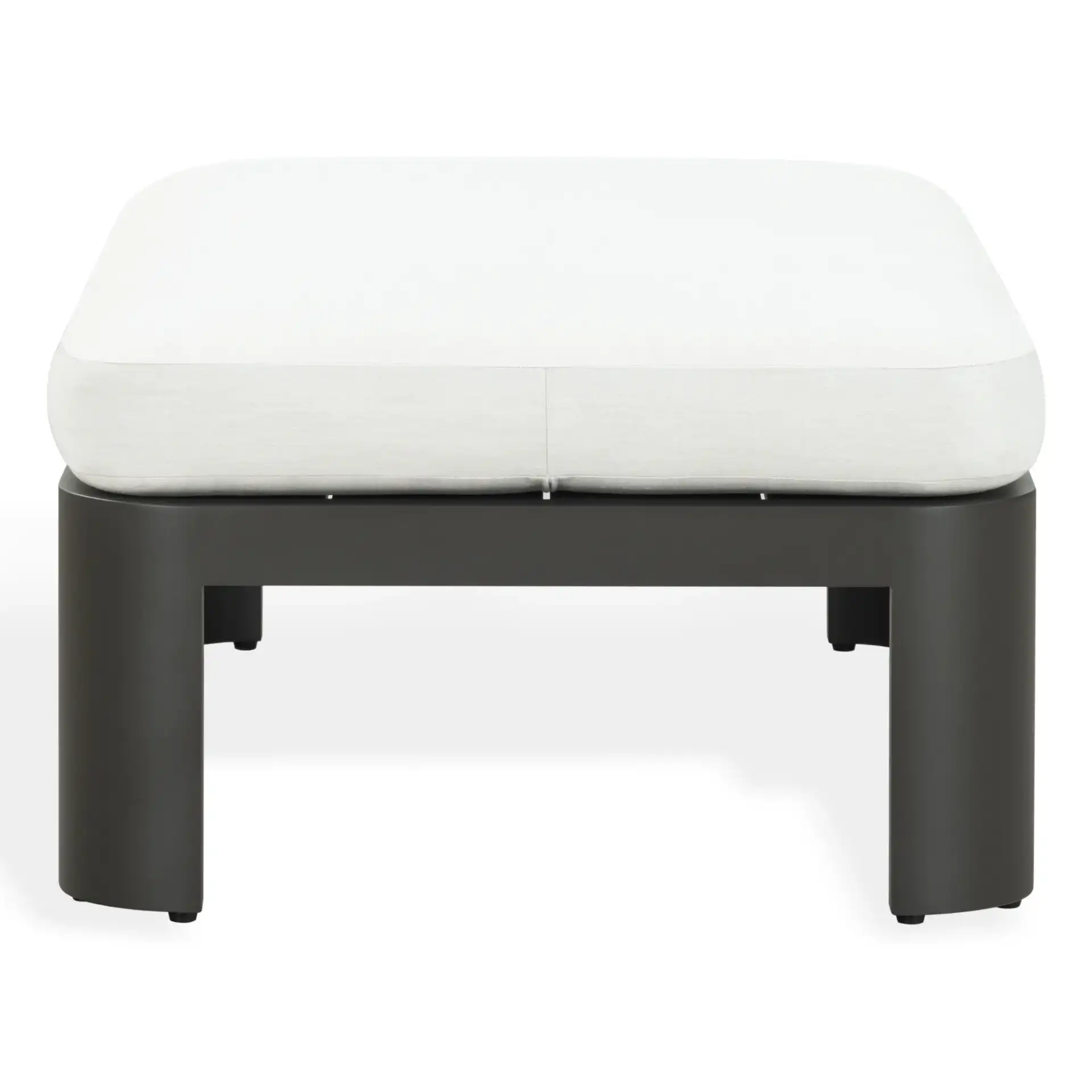 Leilani Aluminum Coffee Table in Dark Gray / White, detail view